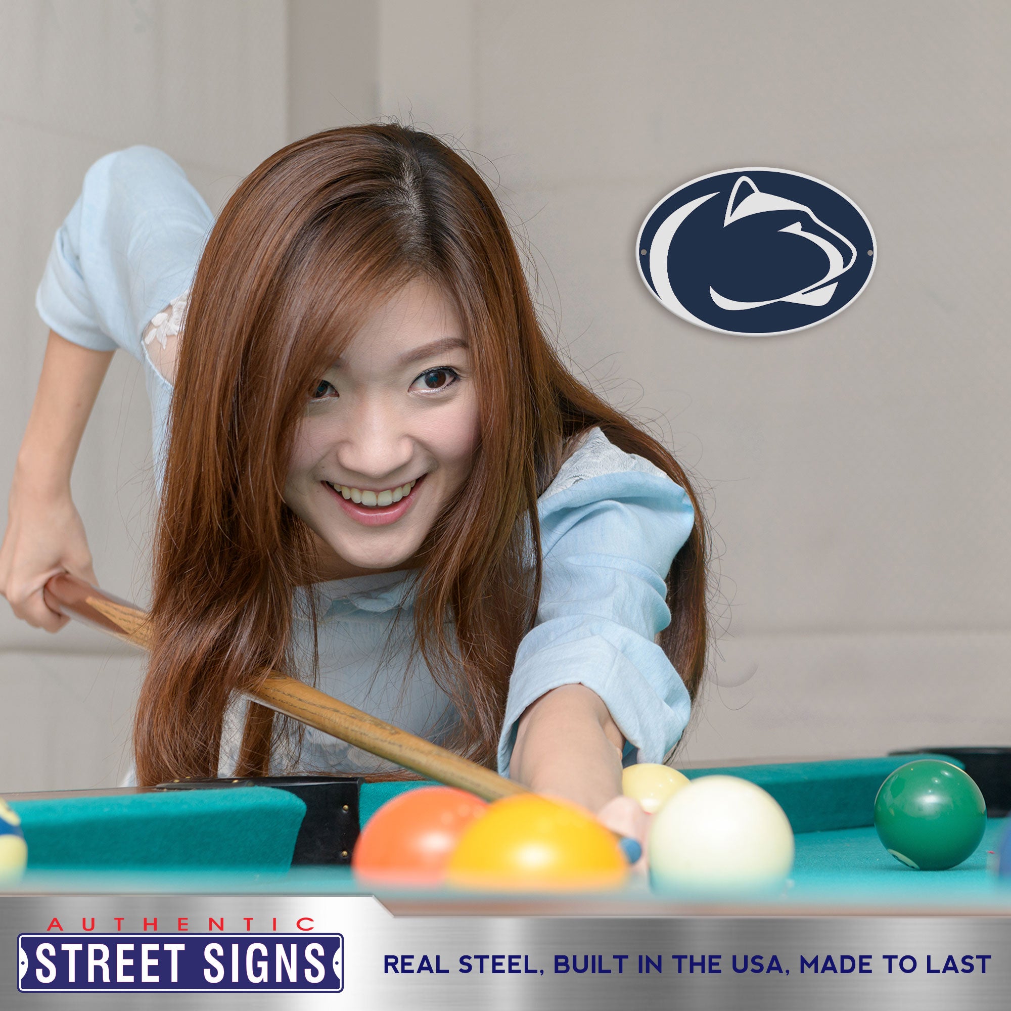 Penn State Nittany Lions 12" Spirit Size Steel Laser Cut Sign