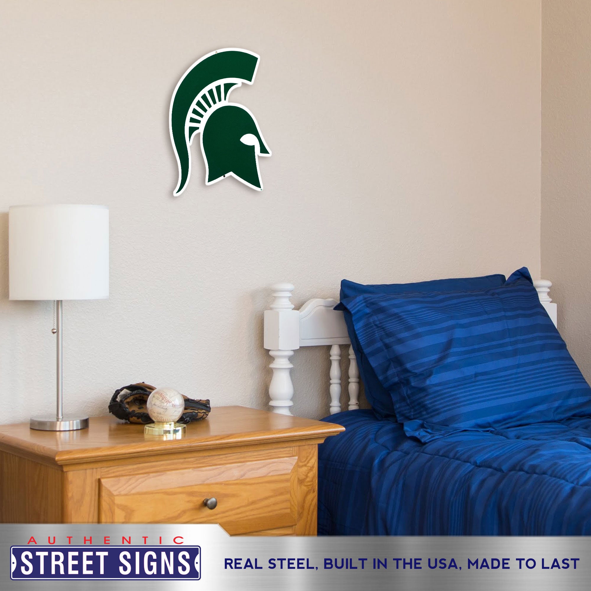 Michigan State Spartans - Sparty 12" Spirit Size Steel Laser Cut Sign