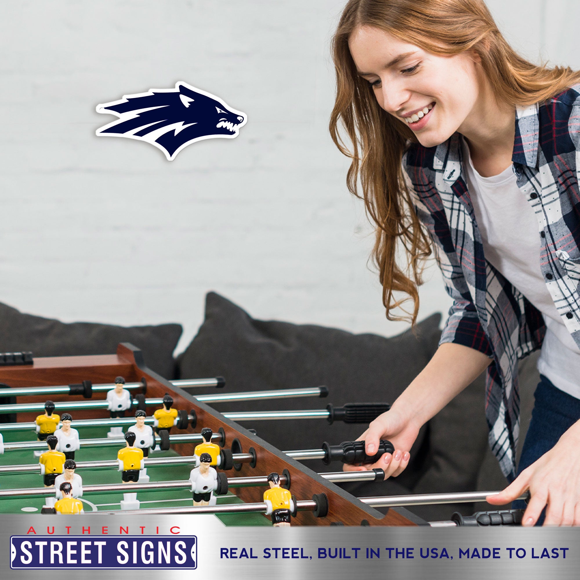 Nevada Wolfpack 12" Spirit Size Steel Laser Cut Sign