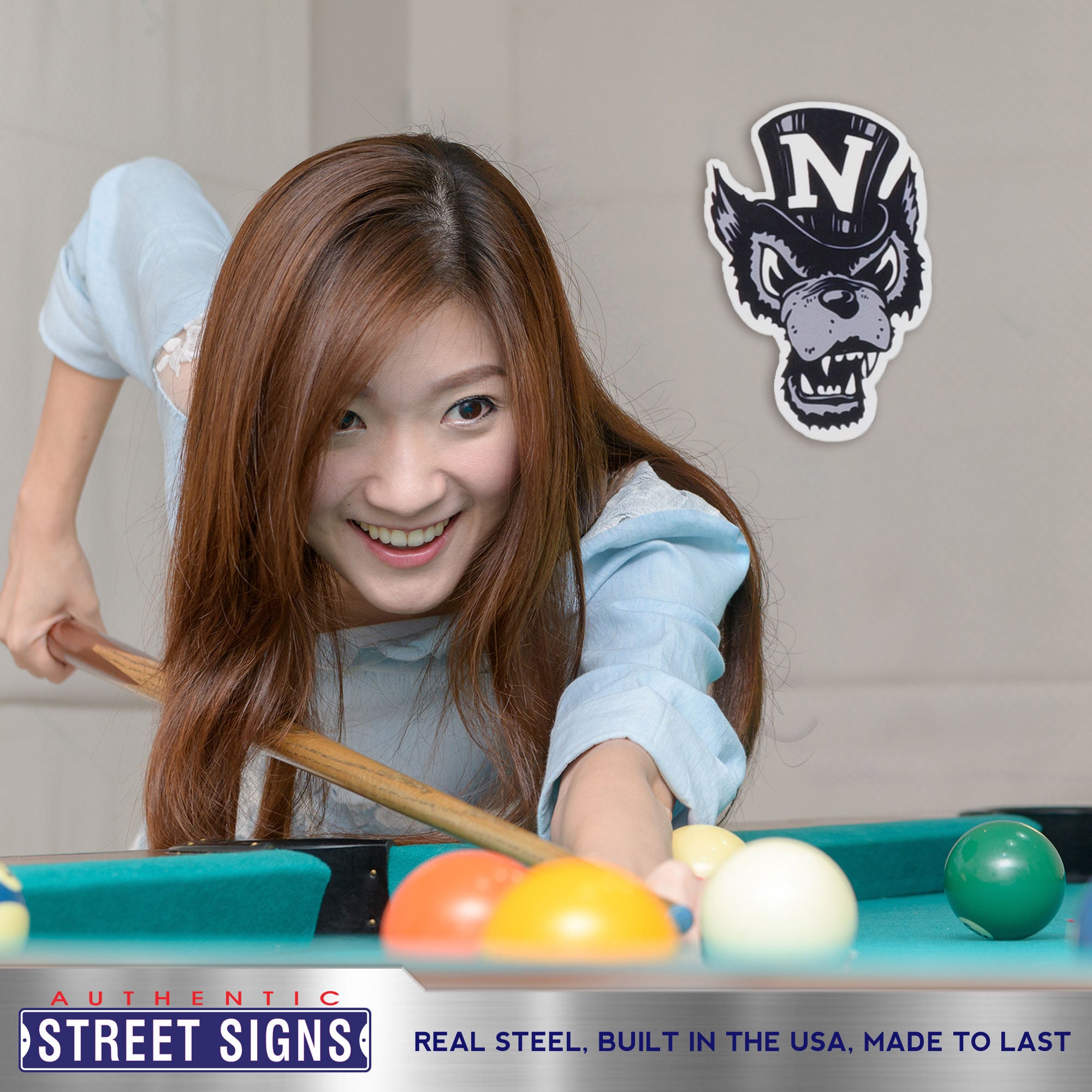 Nevada Wolfpack - Wolfie 12" Spirit Size Steel Laser Cut Sign