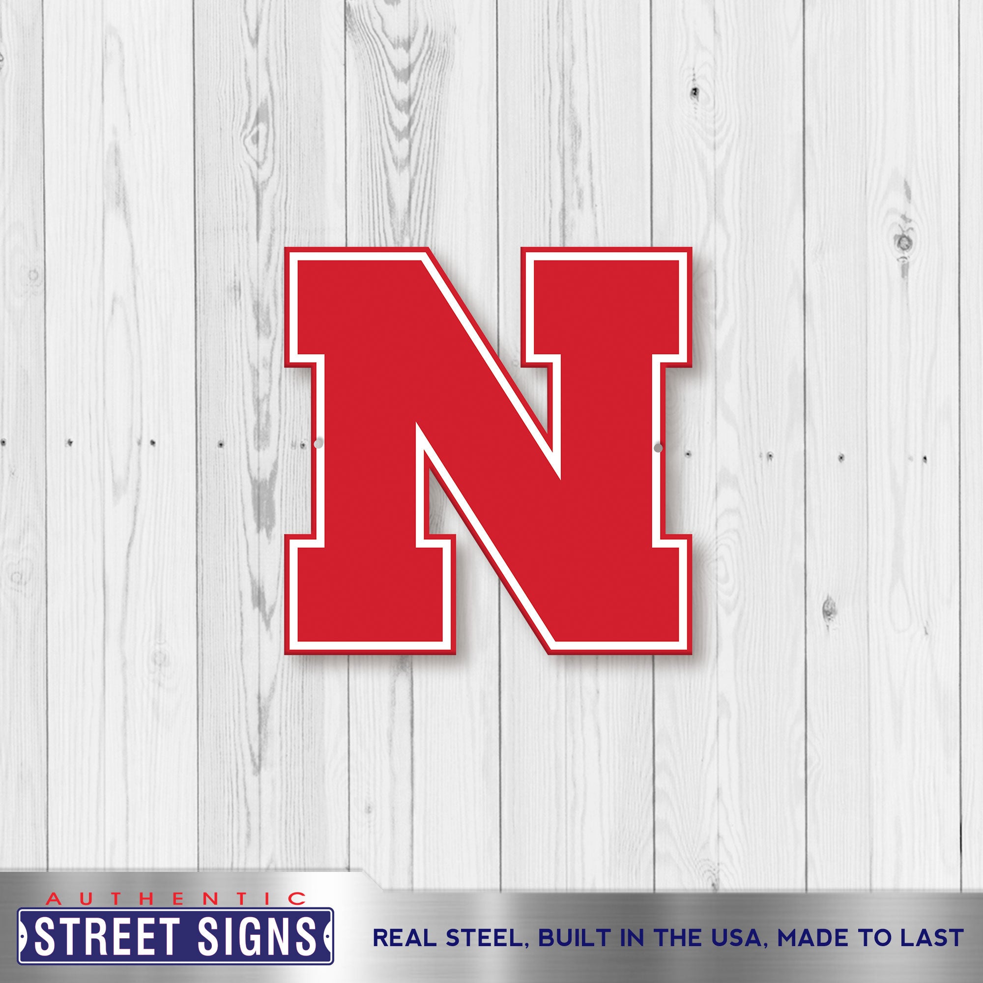 Nebraska Cornhuskers 12" Spirit Size Steel Laser Cut Sign
