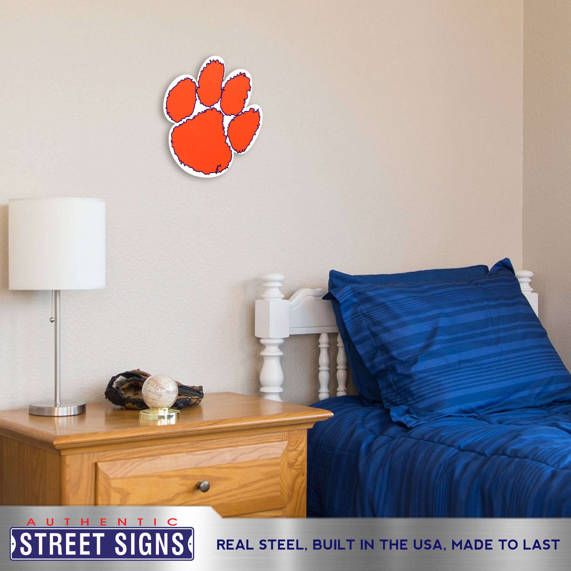 Clemson Tigers 12" Spirit Size Steel Laser Cut Sign