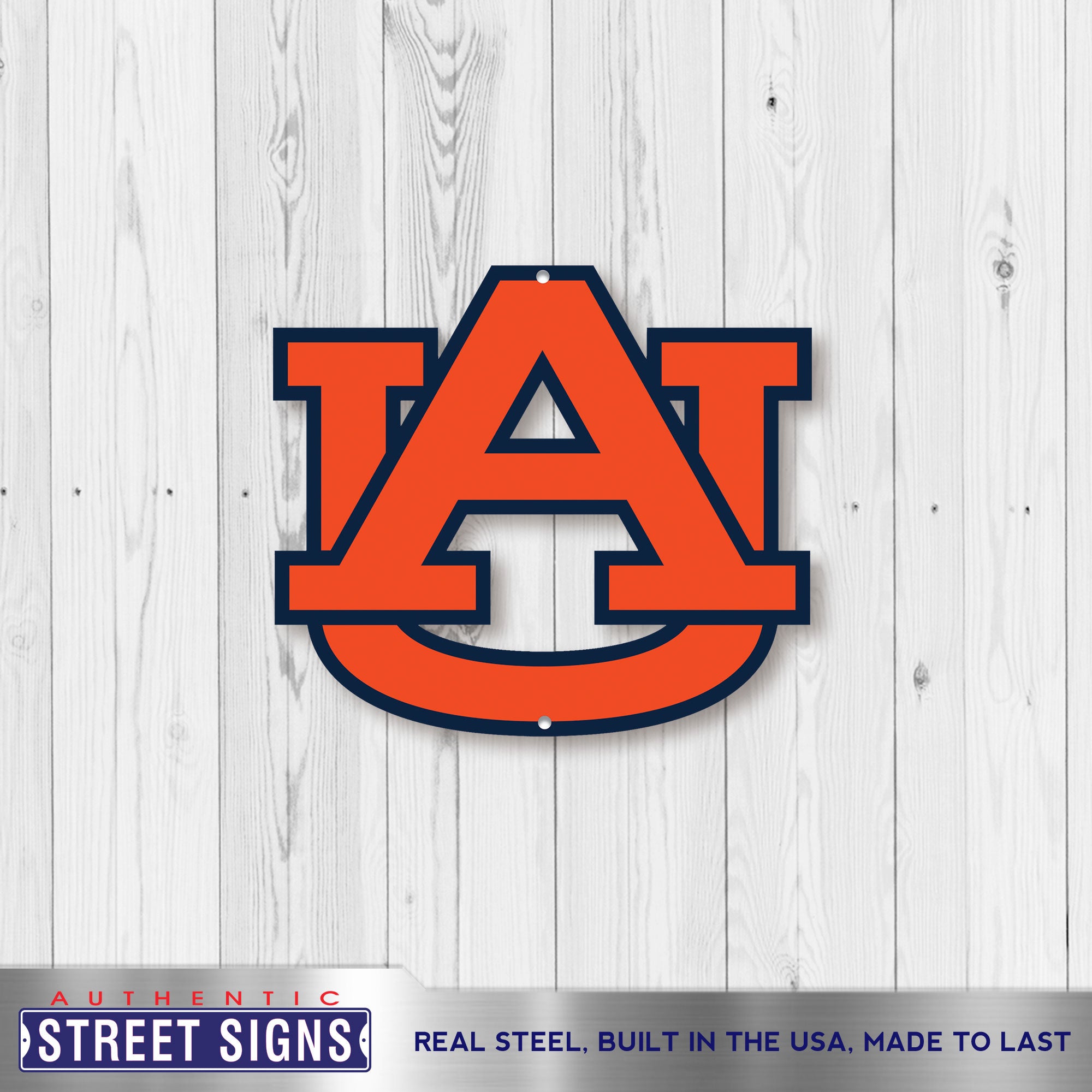 Auburn Tigers - Orange 12" Spirit Size Steel Laser Cut Sign