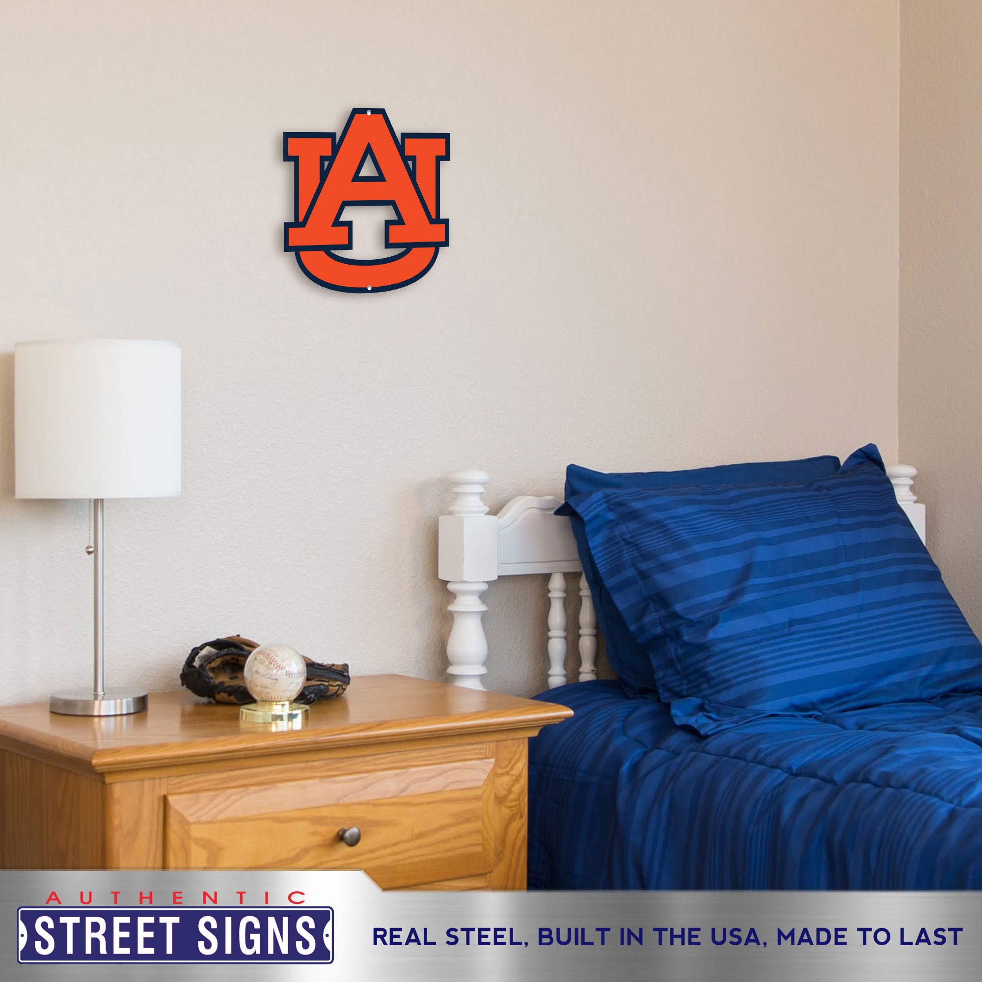 Auburn Tigers - Orange 12" Spirit Size Steel Laser Cut Sign