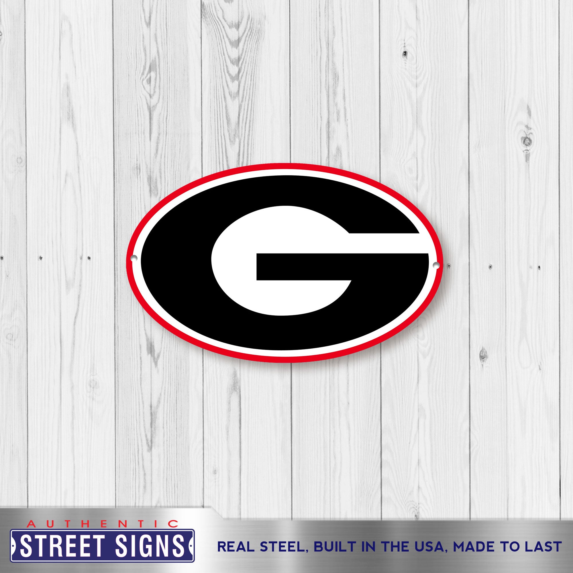 Georgia Bulldogs 12" Spirit Size Steel Laser Cut Sign
