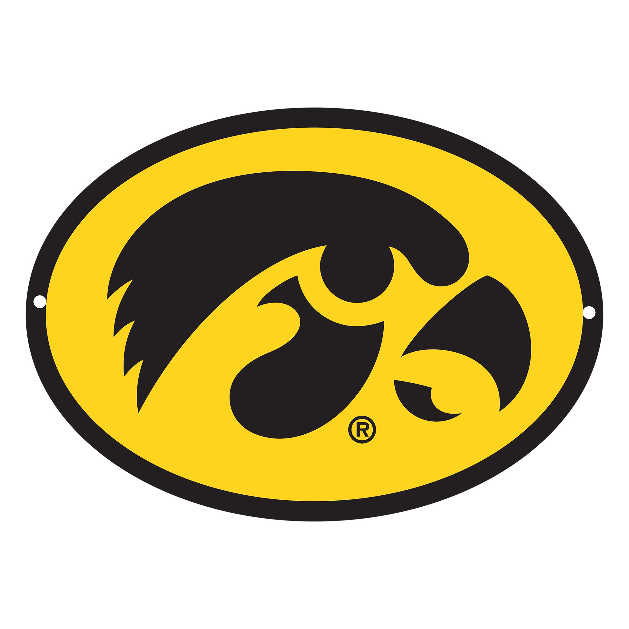 Iowa Hawkeyes 12" Spirit Size Steel Laser Cut Sign