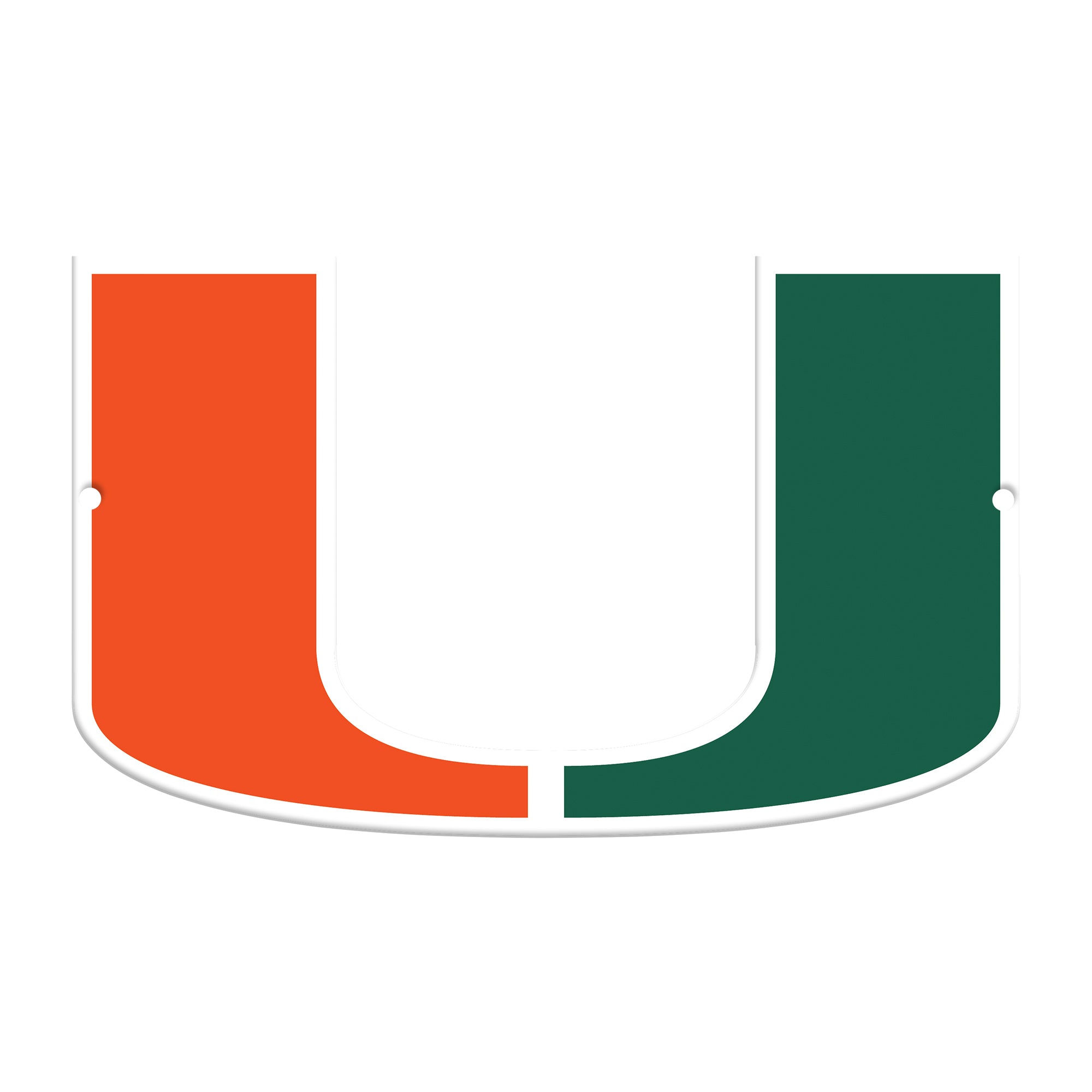 Miami Hurricanes 12" Spirit Size Steel Laser Cut Sign
