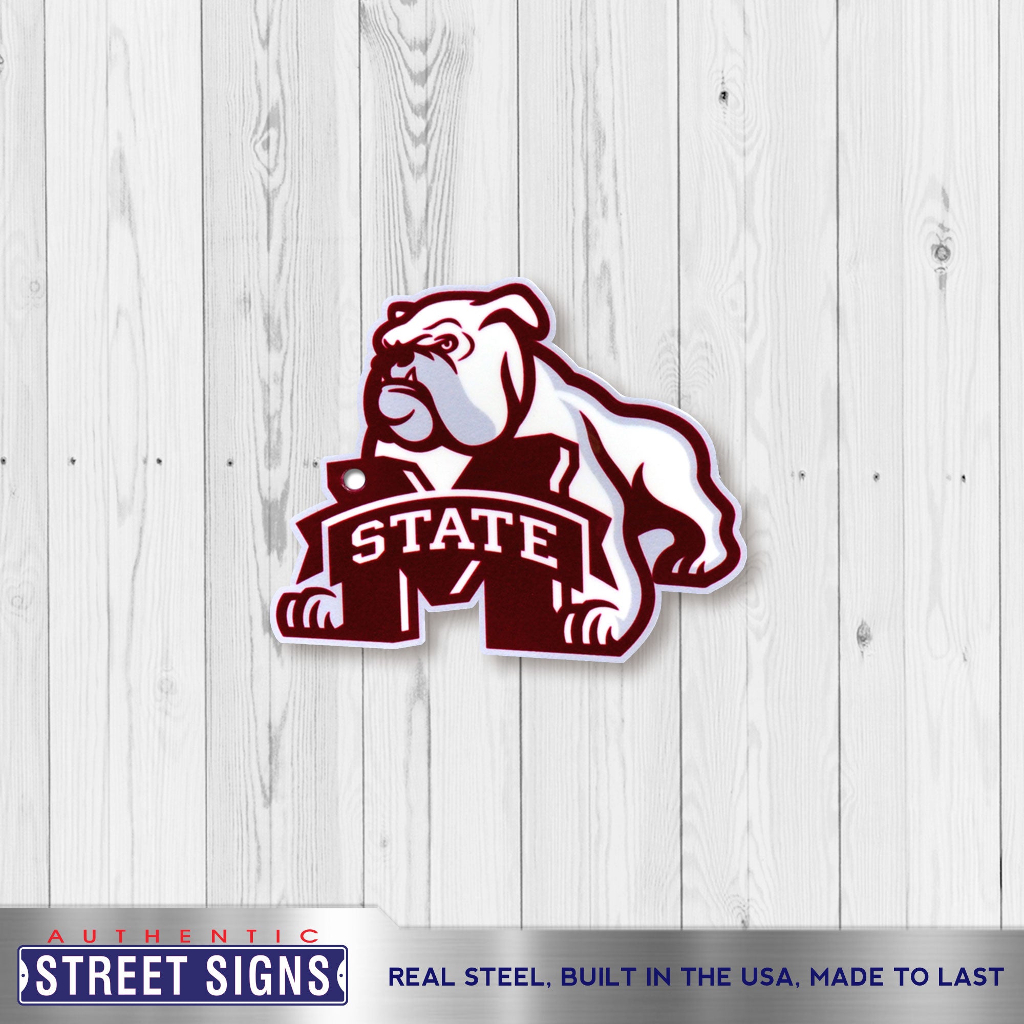 Mississippi State Bulldogs - Bulldog 12" Spirit Size Steel Laser Cut Sign