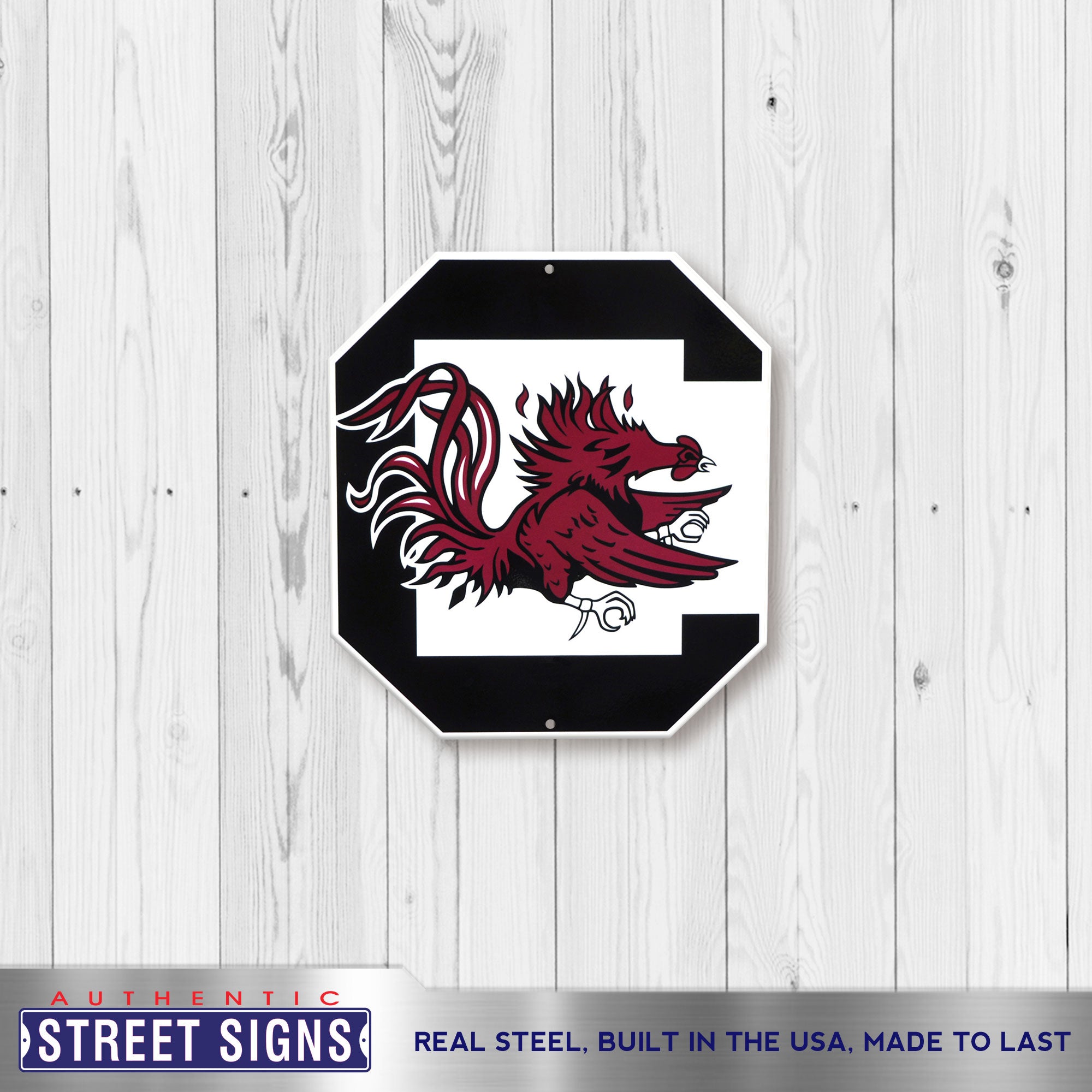 South Carolina Gamecocks 12" Spirit Size Steel Laser Cut Sign