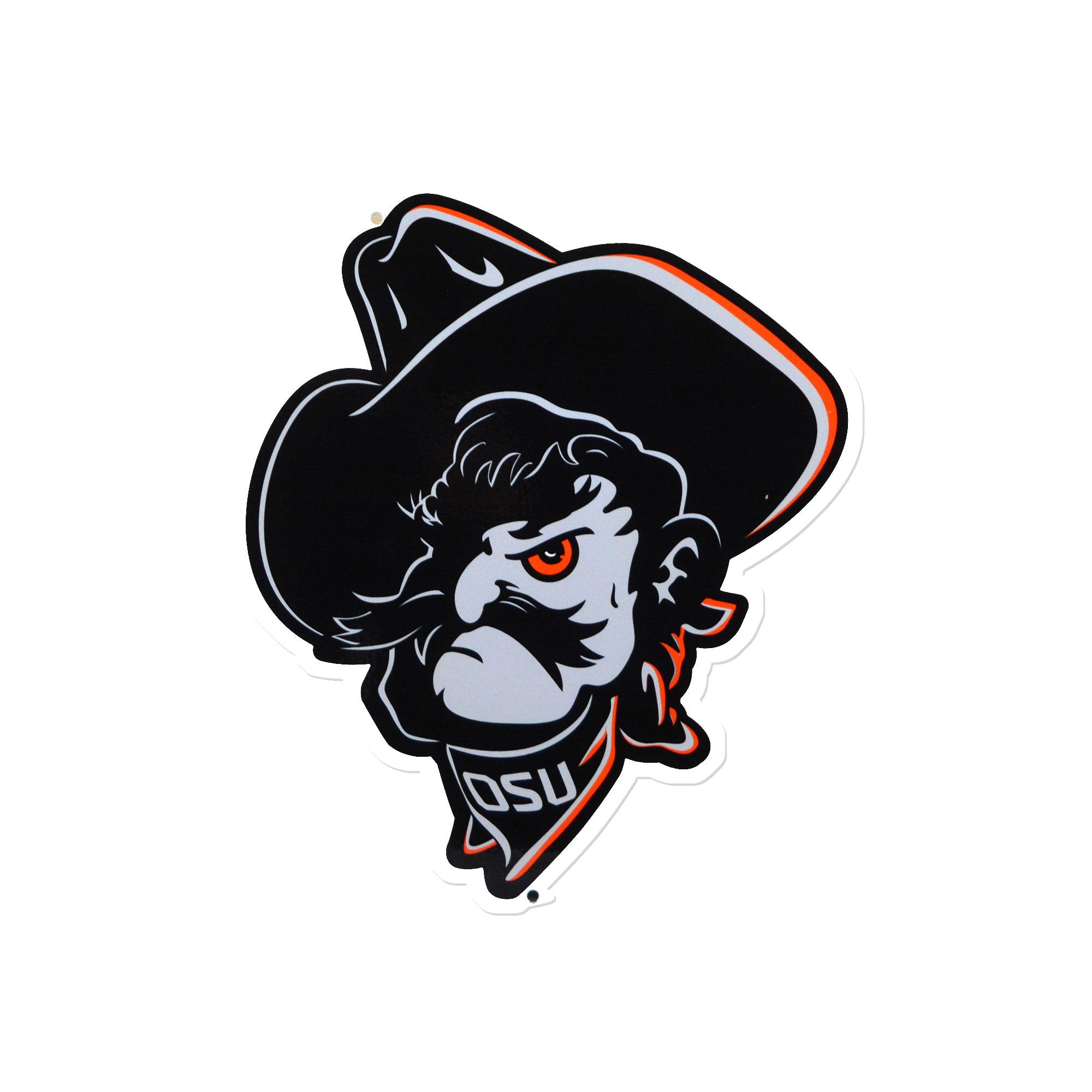Oklahoma State Cowboys - Shadow Pete 12" Spirit Size Steel Laser Cut Sign