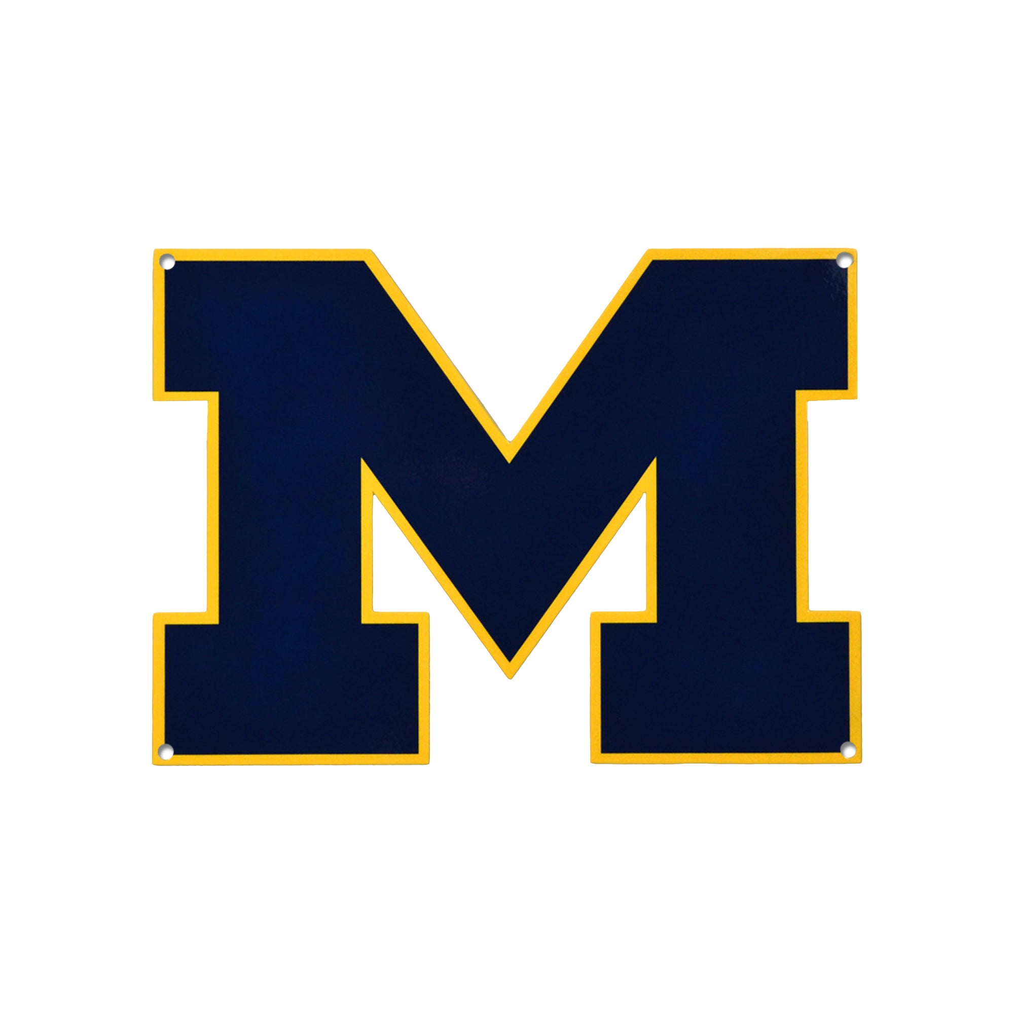 Michigan Wolverines - Navy 12" Spirit Size Steel Laser Cut Sign