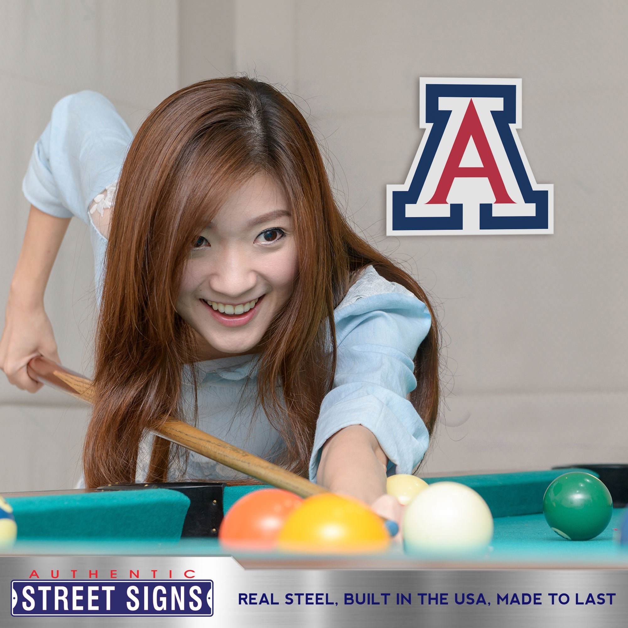 Arizona Wildcats - "A" 12" Spirit Size Steel Laser Cut Sign