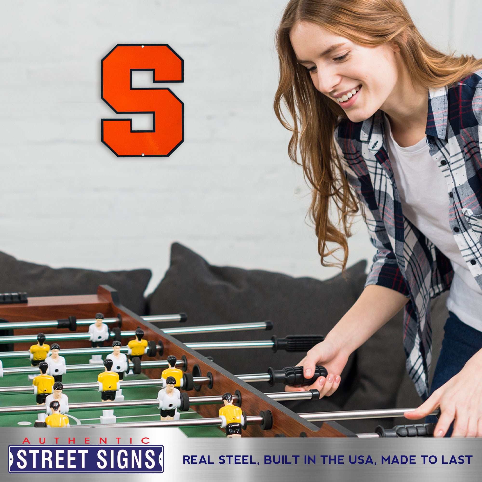 Syracuse Orange 12" Spirit Size Steel Laser Cut Sign