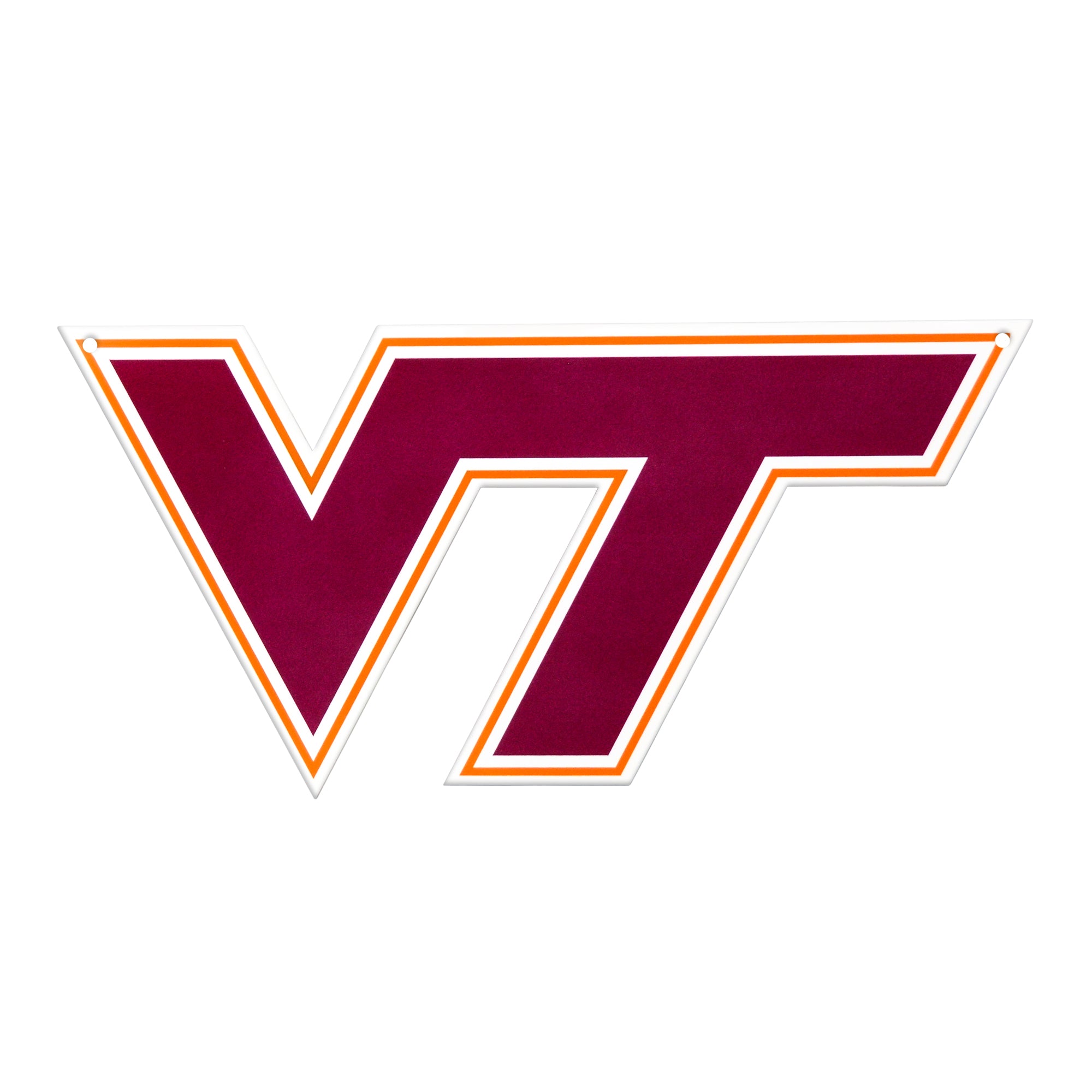 Virginia Tech Hokies 12" Spirit Size Steel Laser Cut Sign