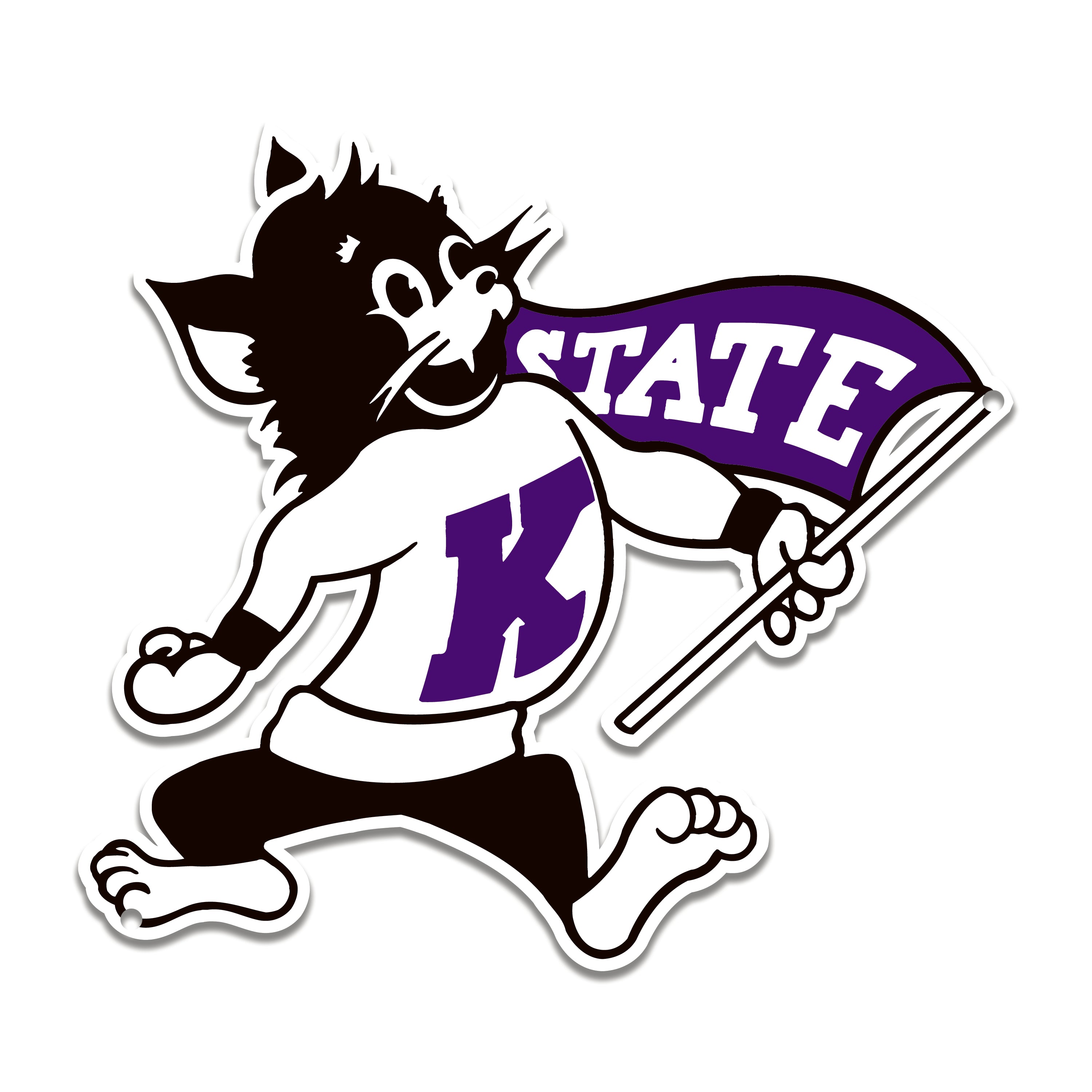 Kansas State Wildcats - Willie 23.5"x 20.5" Statement Size Steel Laser Cut Sign