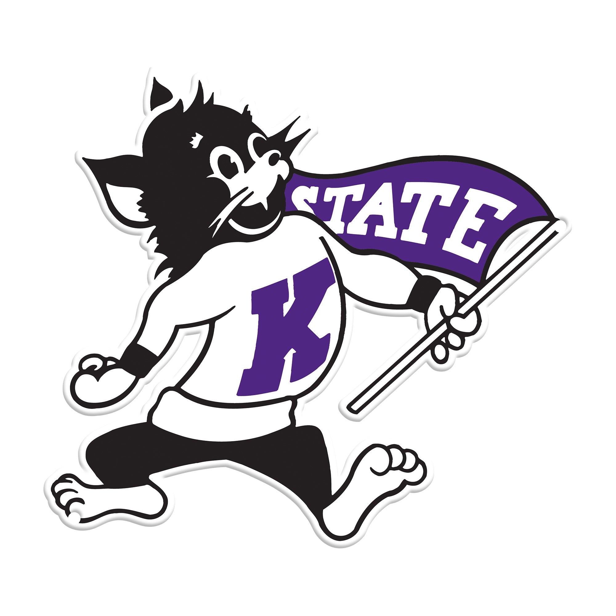K State Wildcat Logo Outline