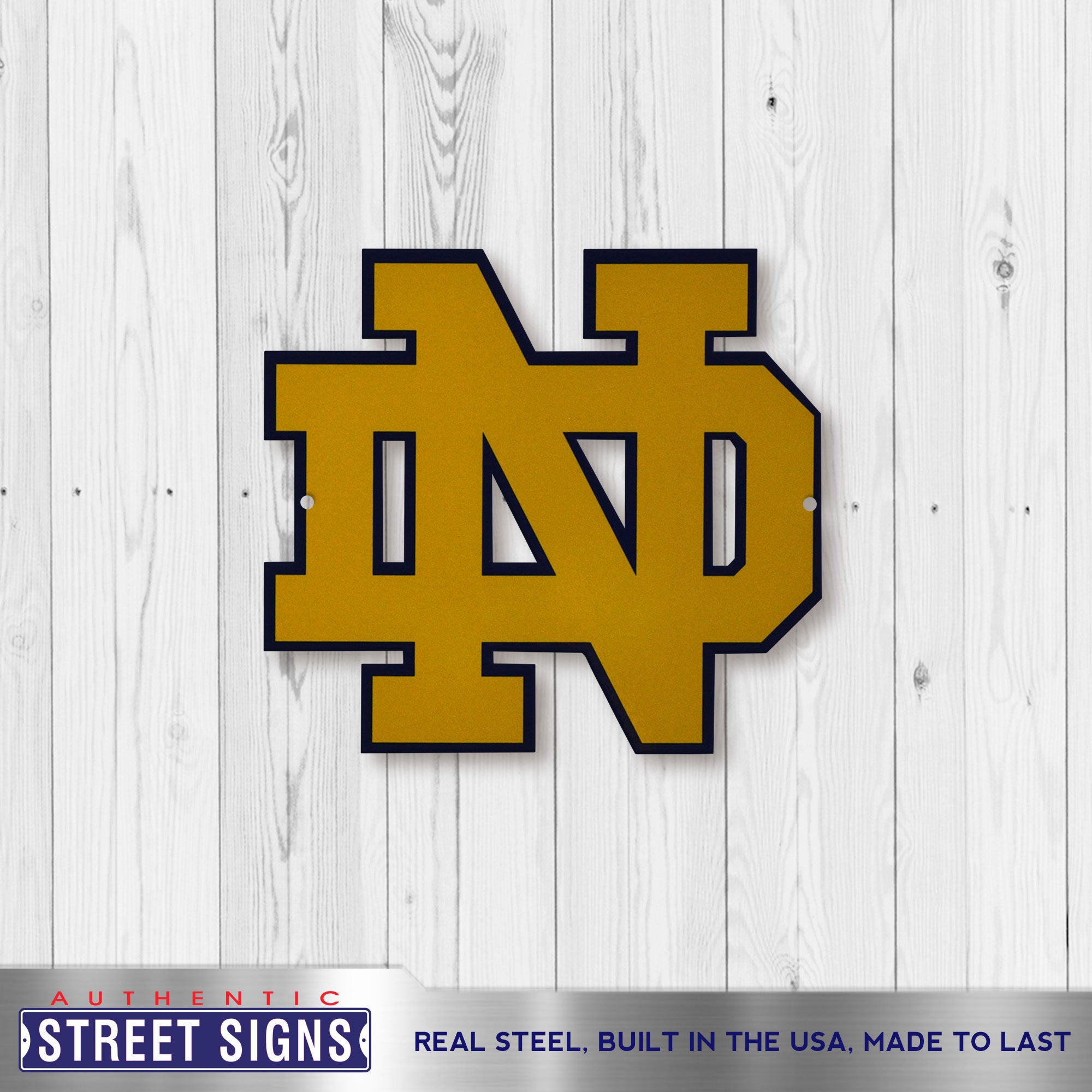 Notre Dame Fighting Irish 12" Spirit Size Steel Laser Cut Sign