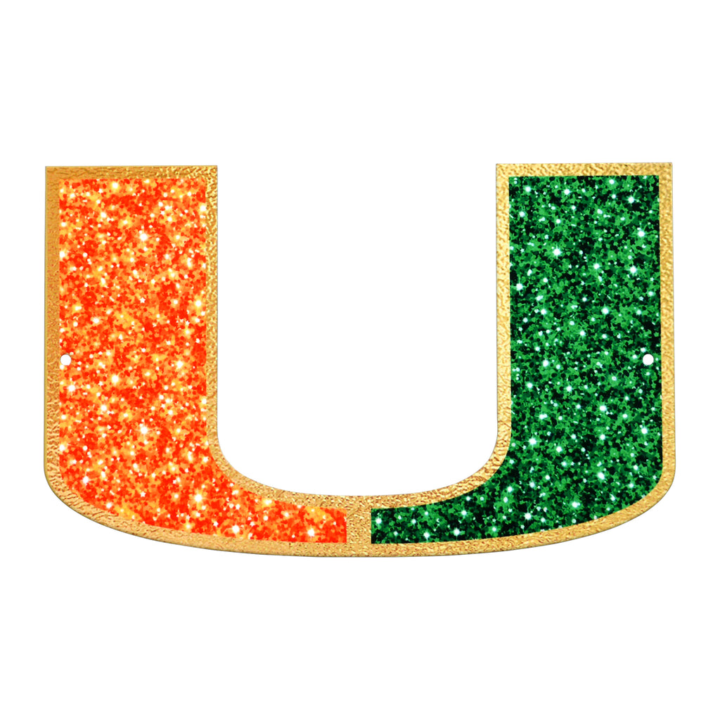 Miami Hurricanes - Glitter M Logo 12