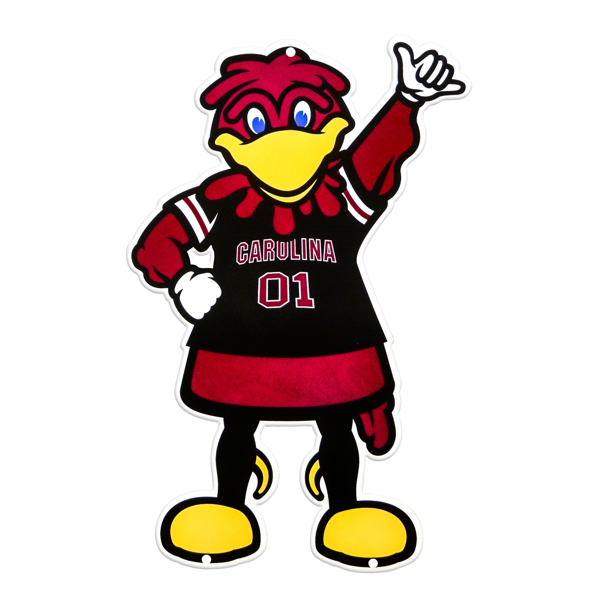 South Carolina Gamecocks - Cocky 12" Spirit Size Steel Laser Cut Sign