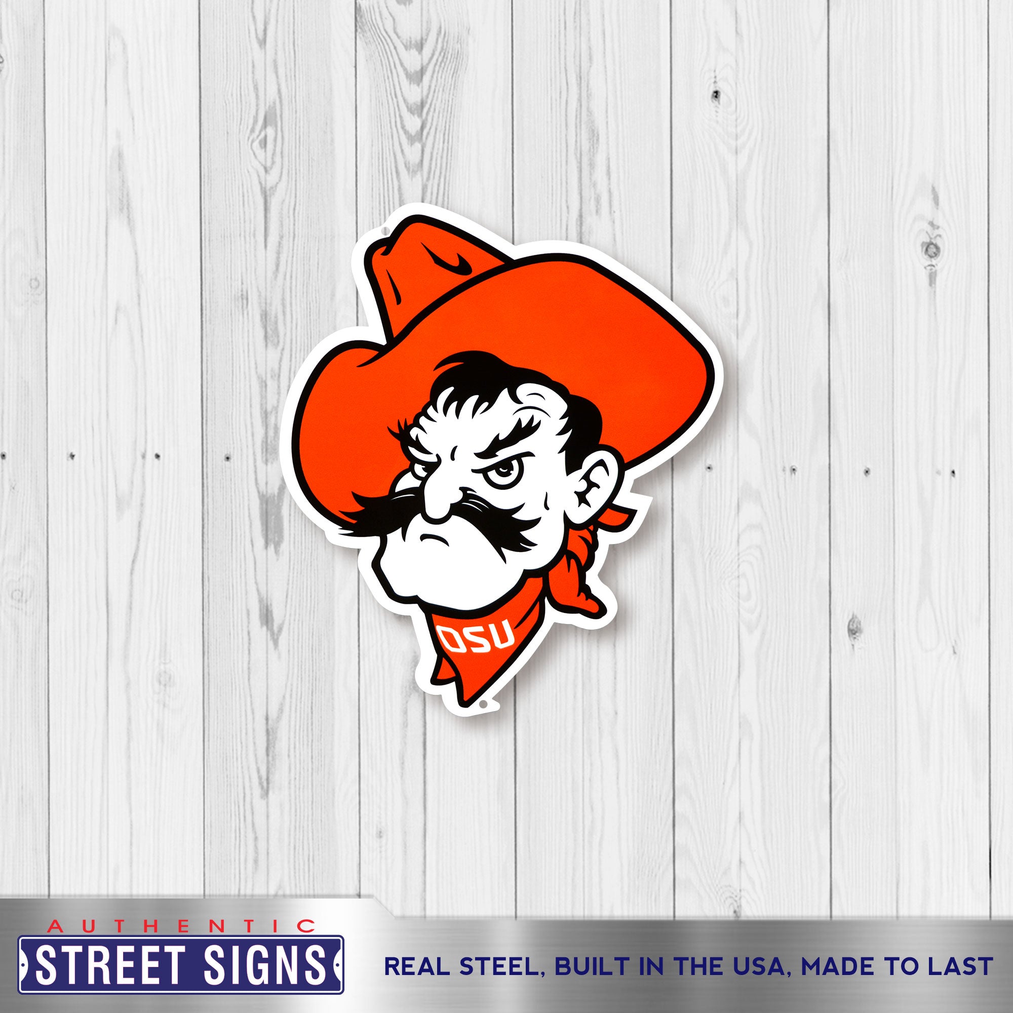 Oklahoma State Cowboys - Pete 12" Spirit Size Steel Laser Cut Sign