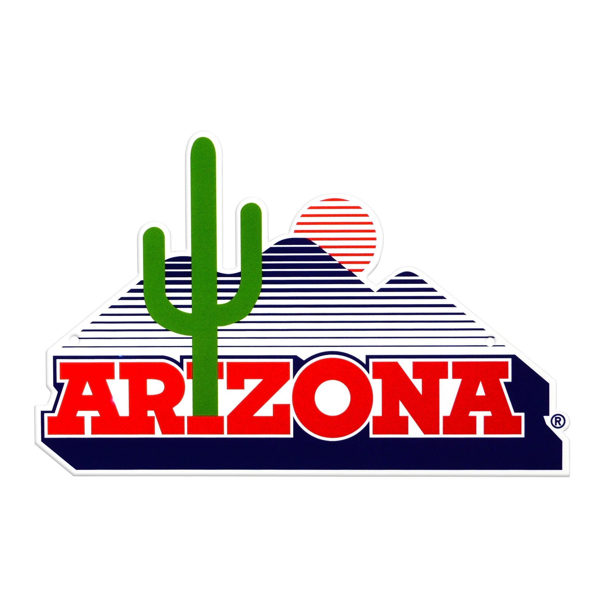 Arizona Wildcats - Vintage Cactus 12" Spirit Size Steel Laser Cut Sign