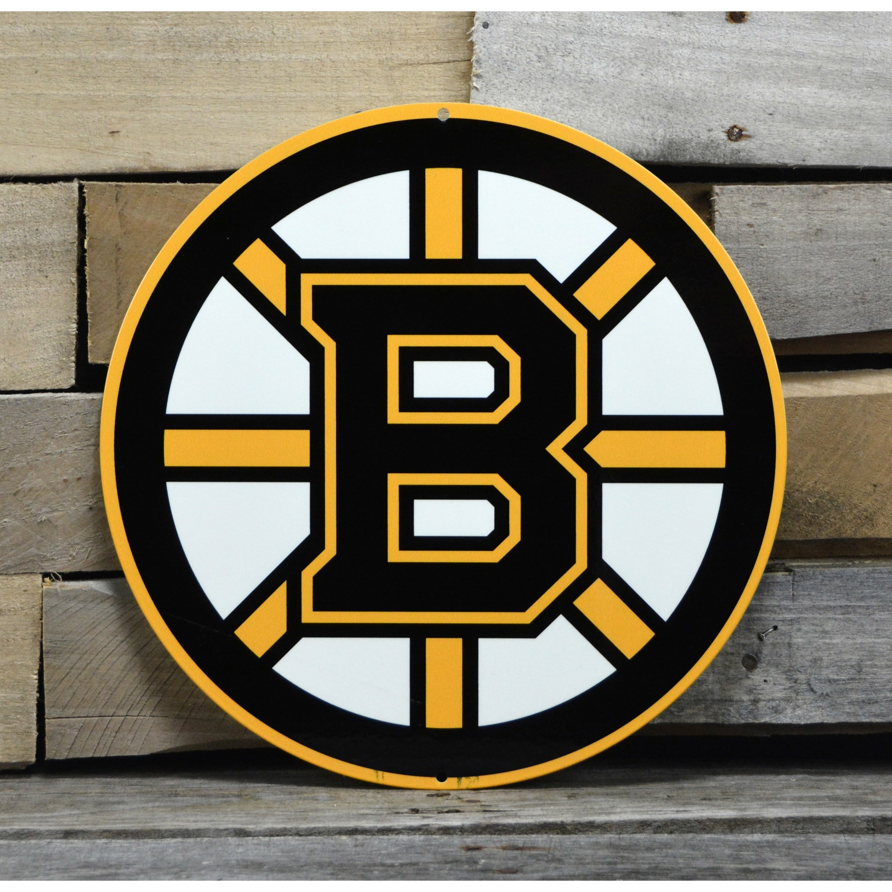 Boston Bruins 12" Spirit Size Steel Laser Cut Sign