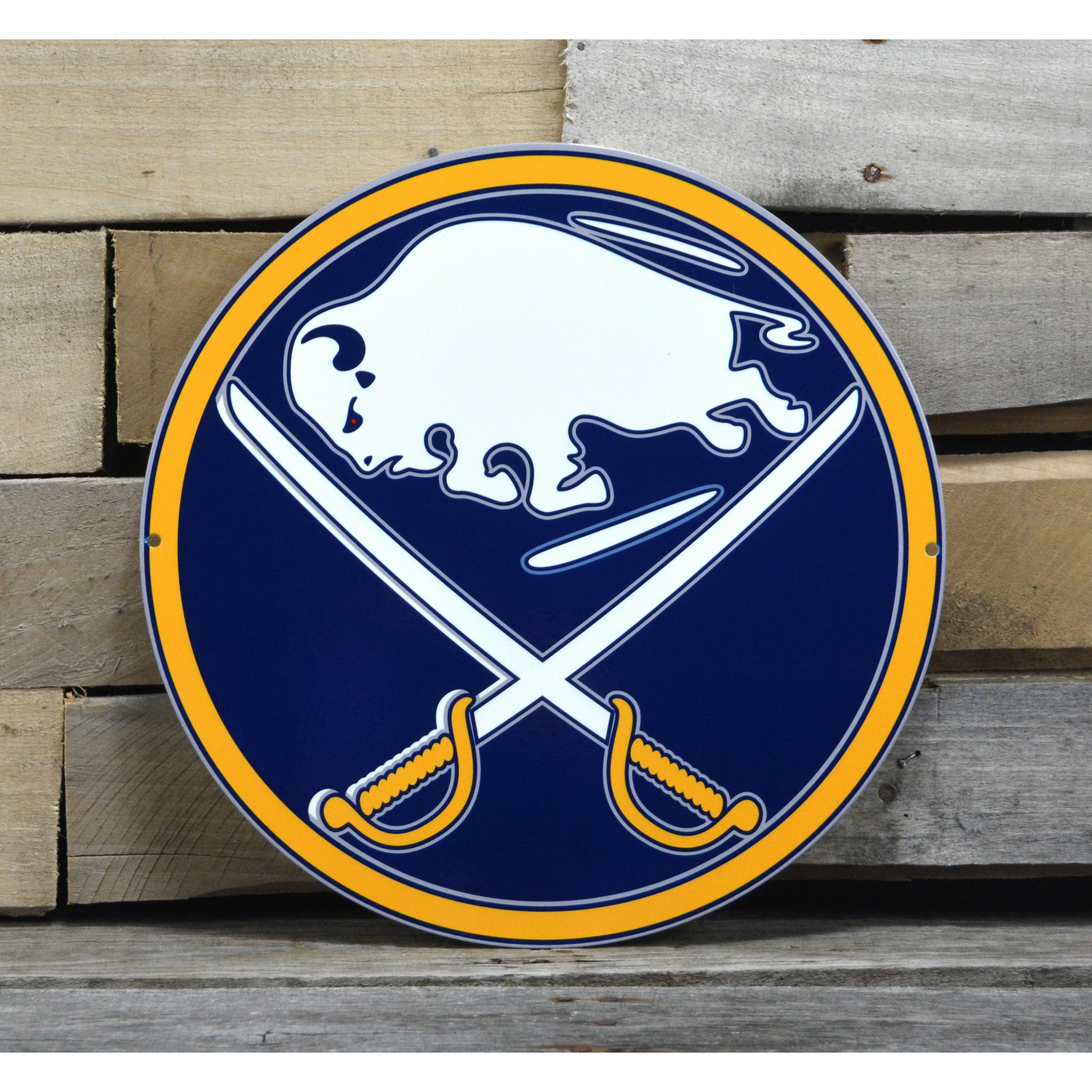 Buffalo Sabres 12" Spirit Size Steel Laser Cut Sign