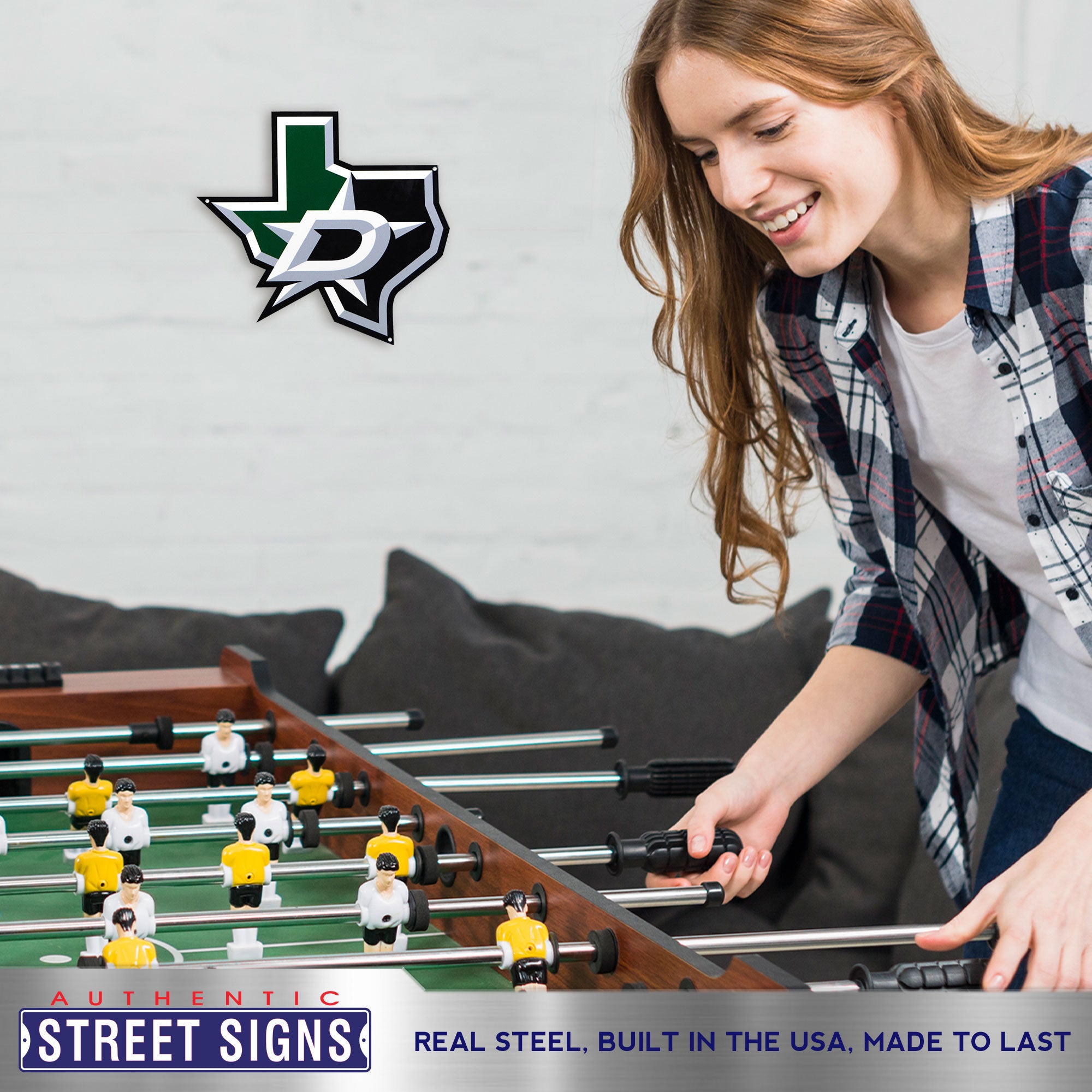 Dallas Stars 12" Spirit Size Steel Laser Cut Sign