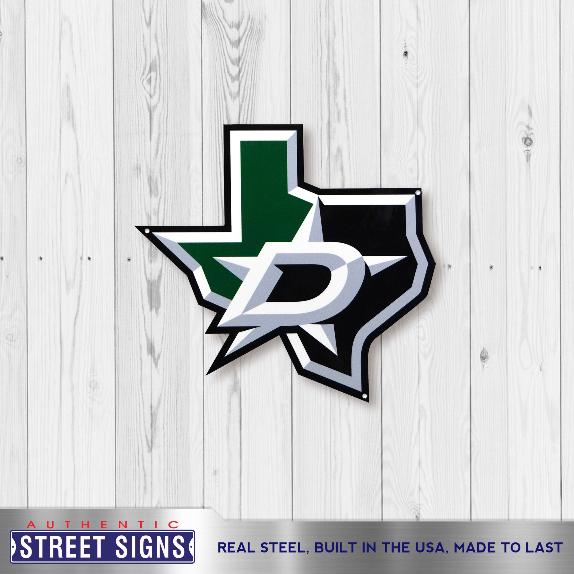 Dallas Stars 12" Spirit Size Steel Laser Cut Sign