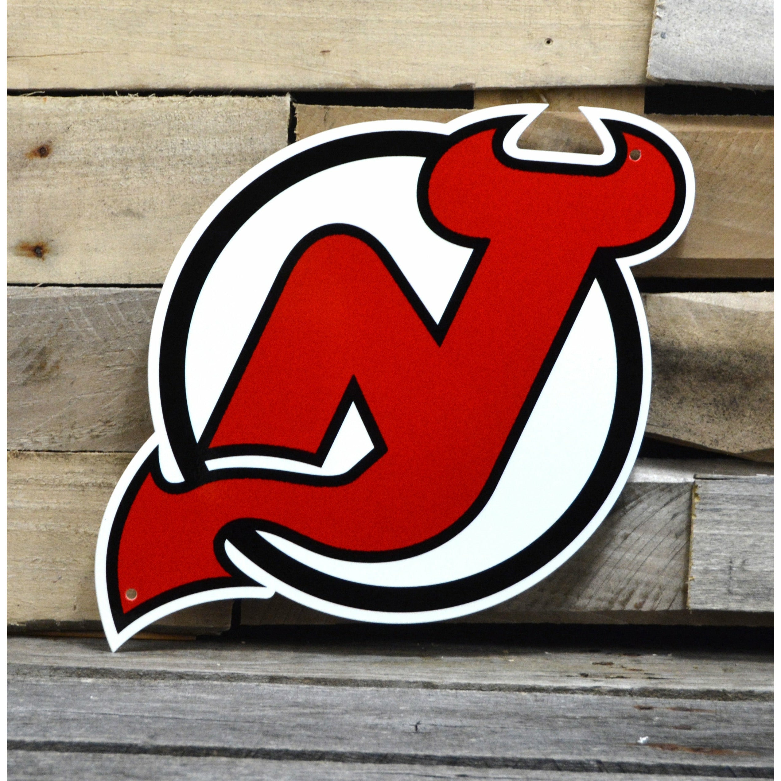 New Jersey Devils 12" Spirit Size Steel Laser Cut Sign