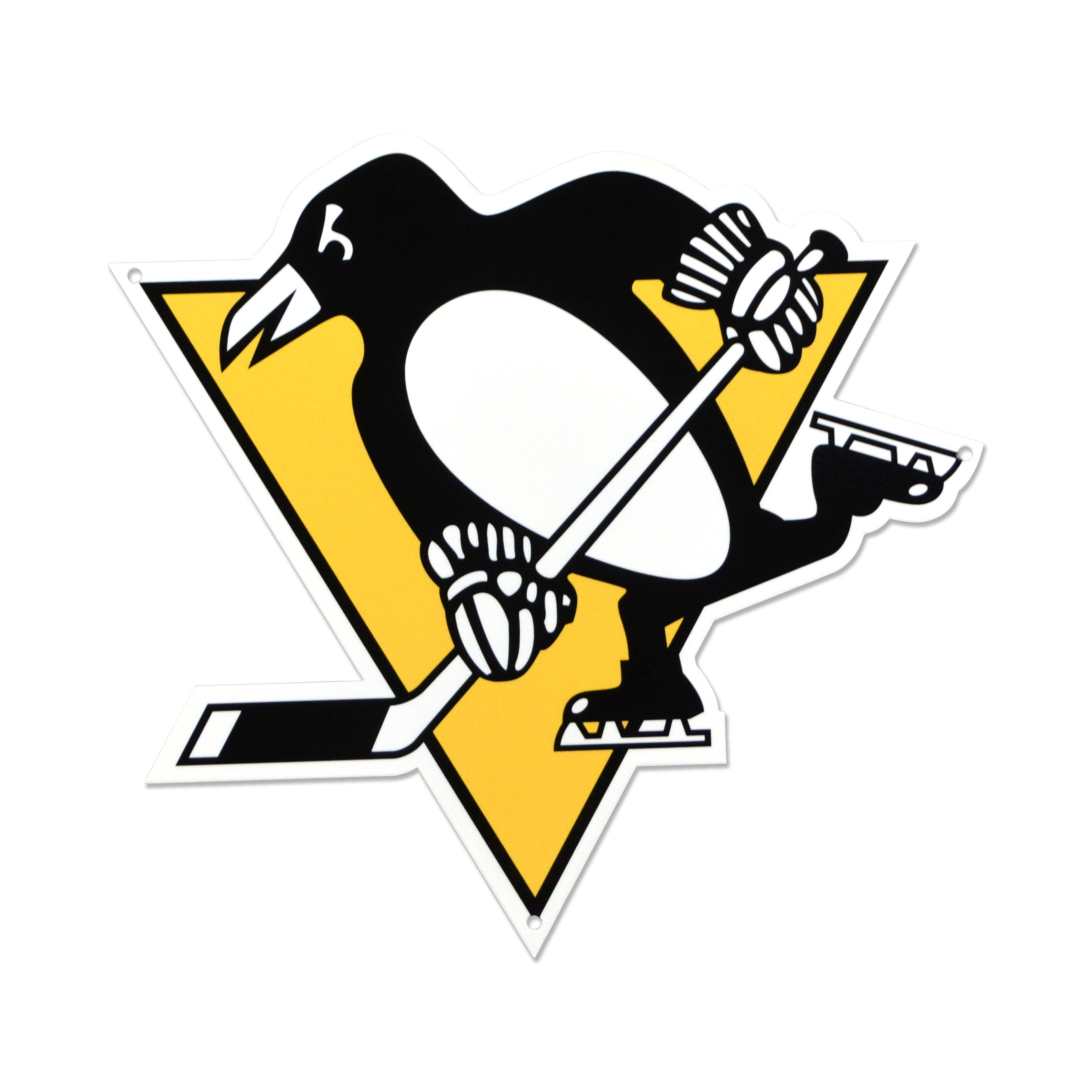 Pittsburgh Penguins 21.5" X 20.5" Statement Size Steel Laser Cut Sign