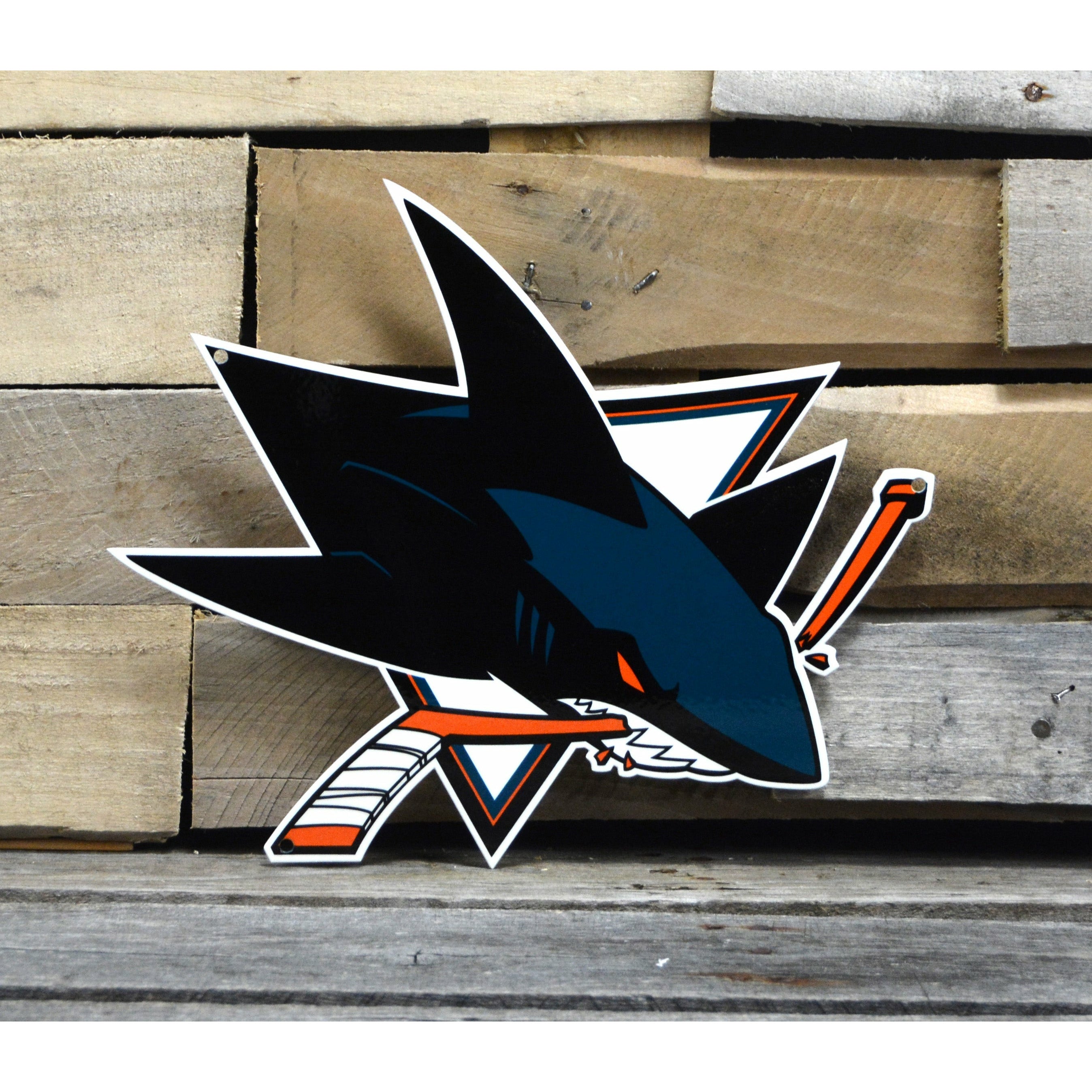 San Jose Sharks 12" Spirit Size Steel Laser Cut Sign