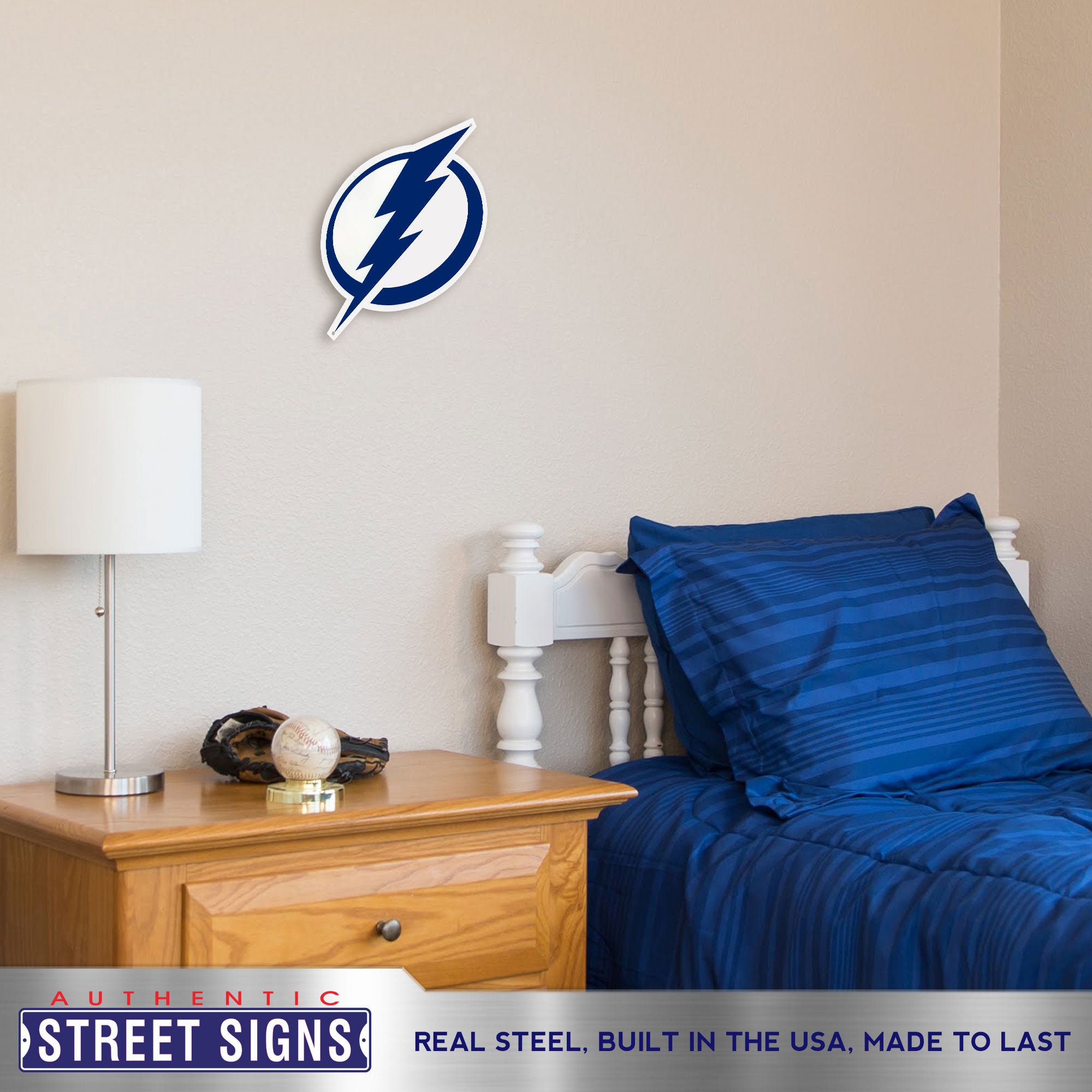 Tampa Bay Lightning 12" Spirit Size Steel Laser Cut Sign
