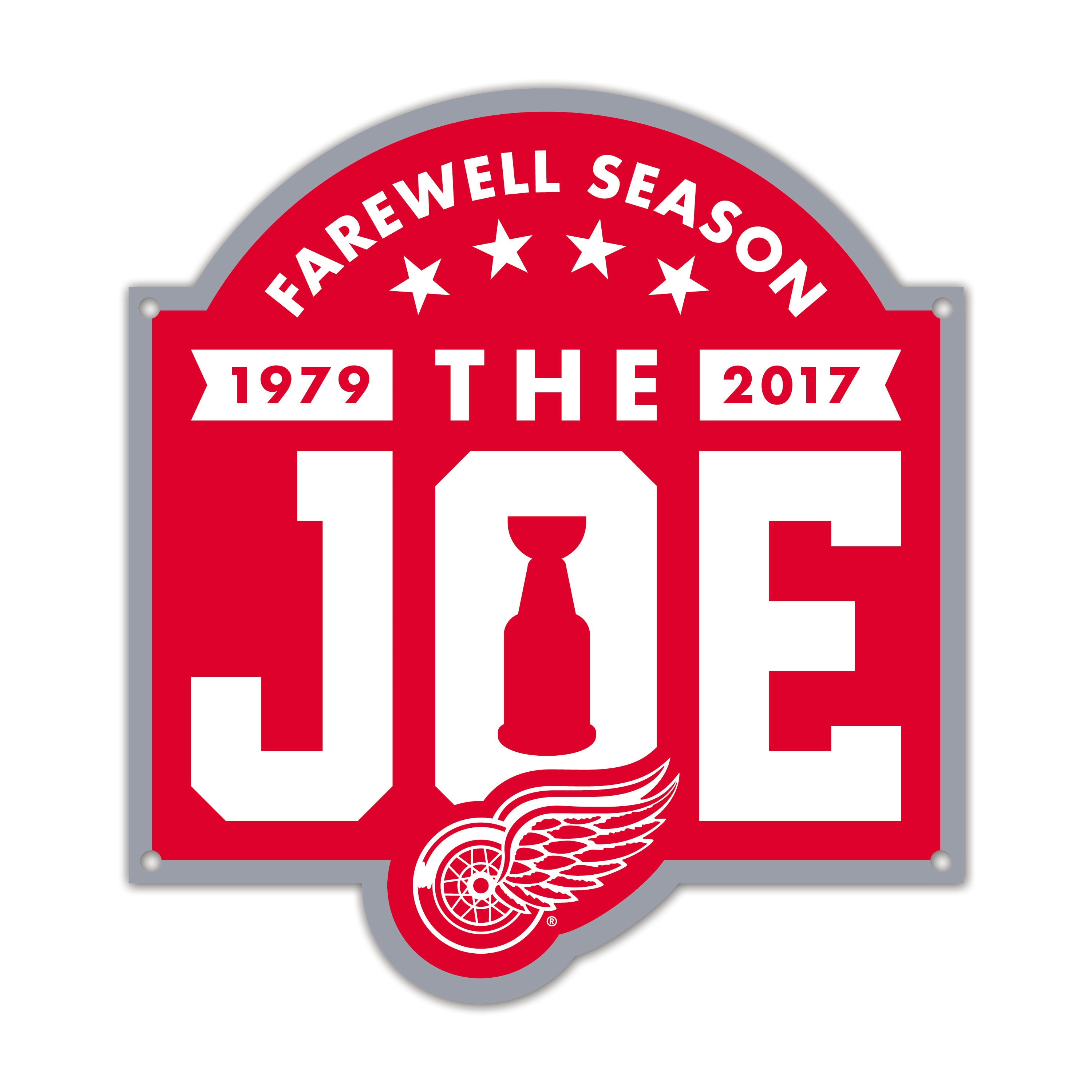 Detroit Red Wings - Joe Louis Arena 12" Spirit Size Steel Laser Cut Sign