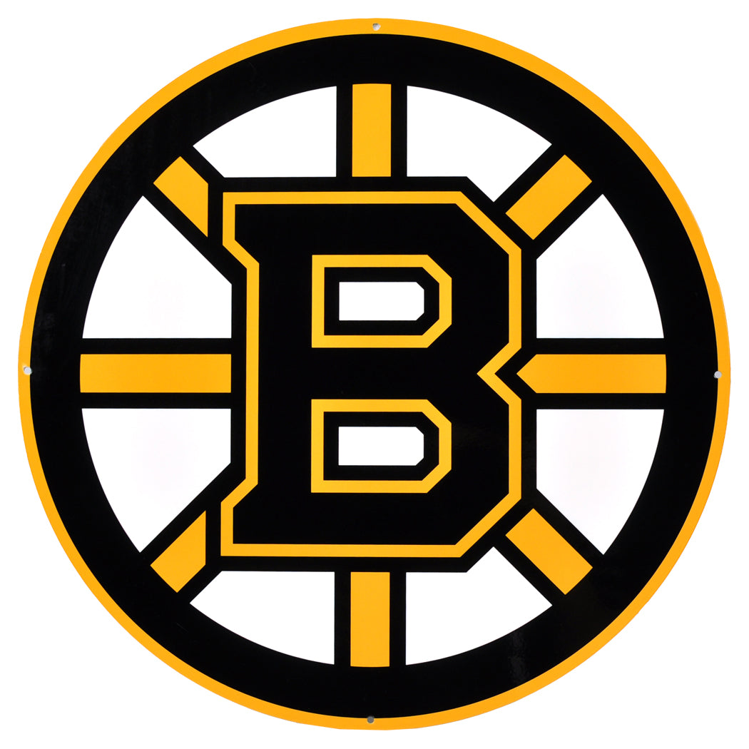 Boston Bruins 20.5" X 20.5" Statement Size Steel Laser Cut Sign