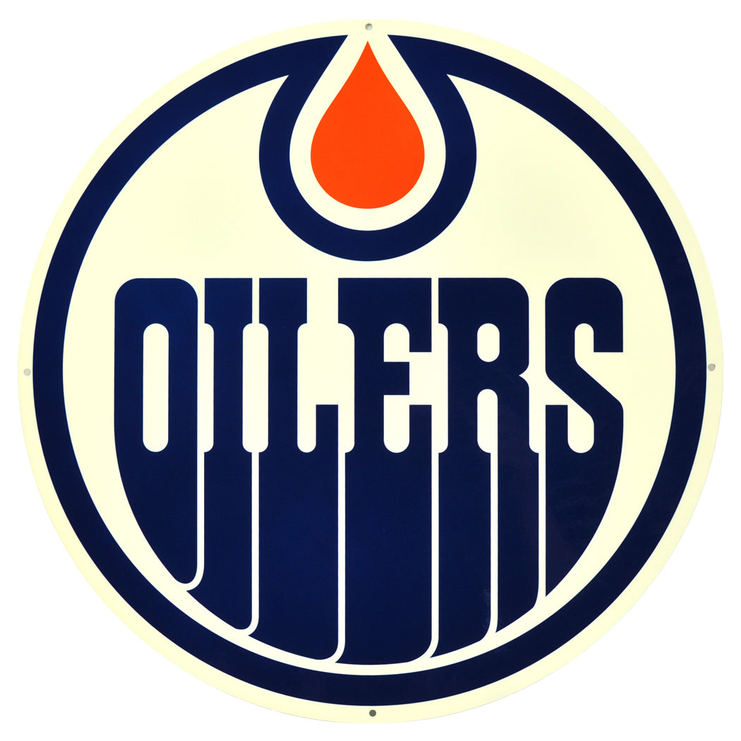 Edmonton Oilers 20.5" X 20.5" Statement Size Steel Laser Cut Sign