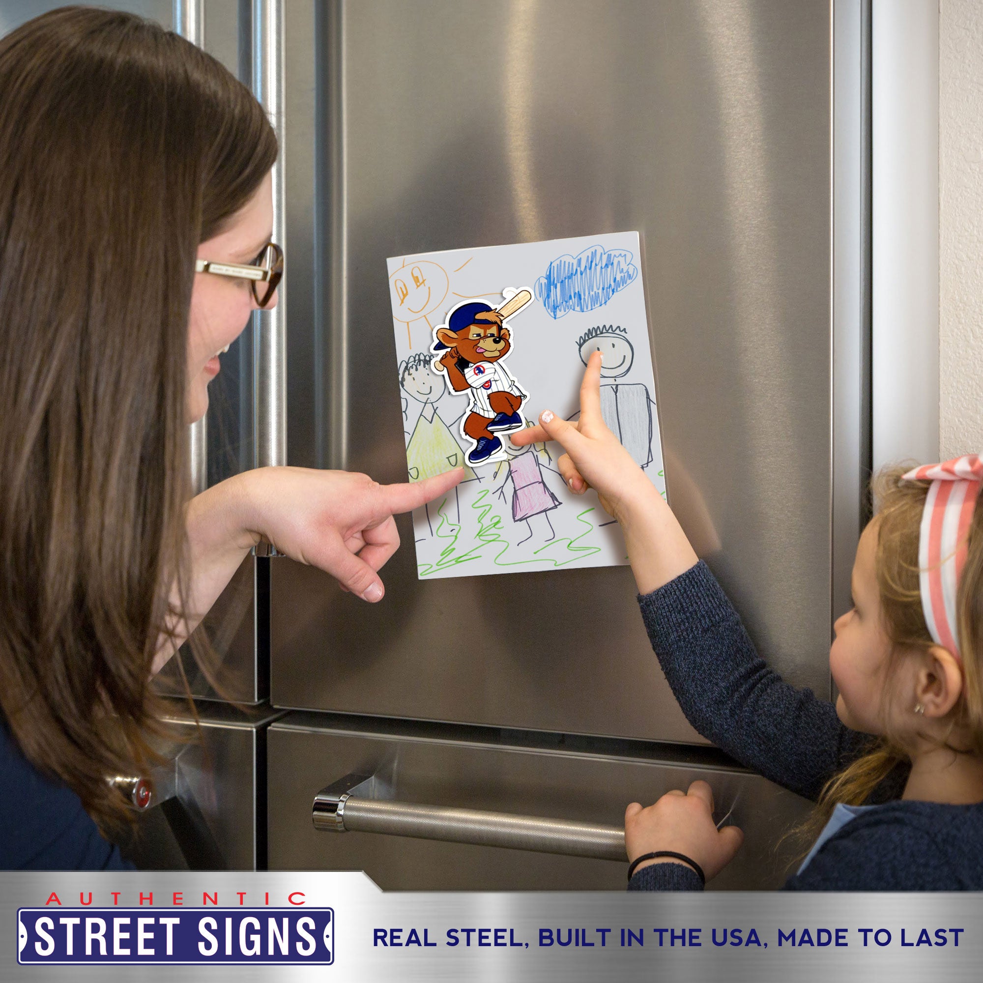 Chicago Cubs - Clark Batting Steel Super Magnet