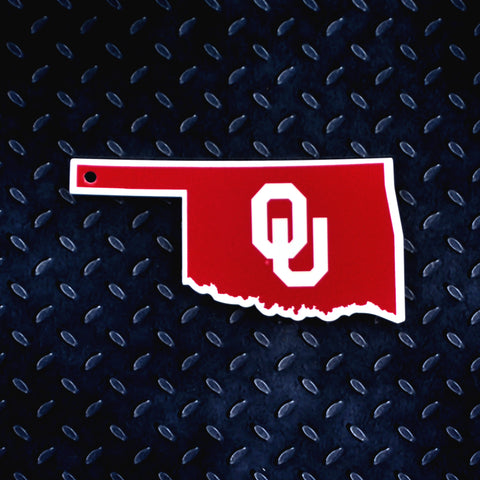 Oklahoma Sooners - State of Oklahoma Steel Super Magnet