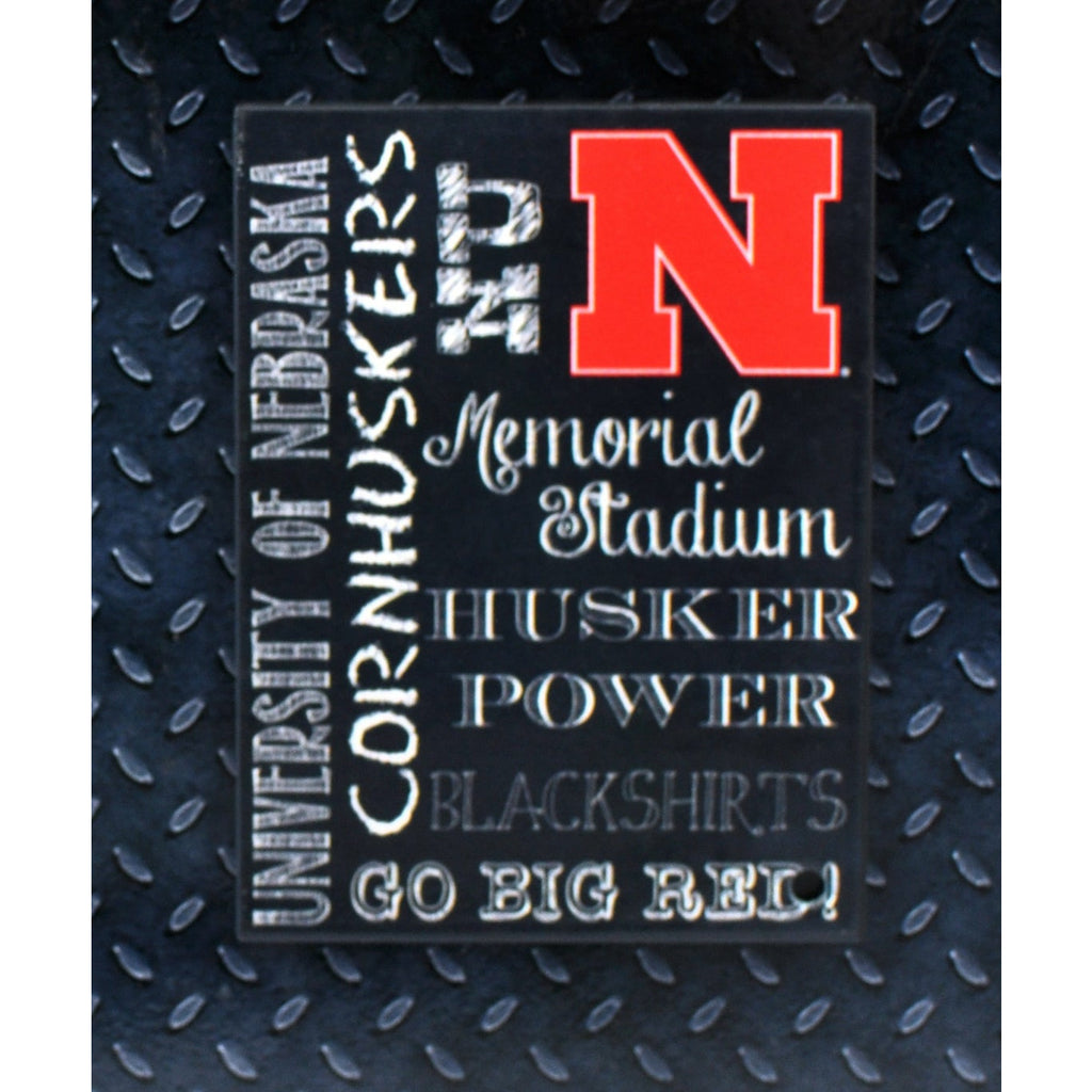 Nebraska Cornhuskers - Chalkboard Steel Super Magnet