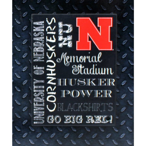 Nebraska Cornhuskers - Chalkboard Steel Super Magnet