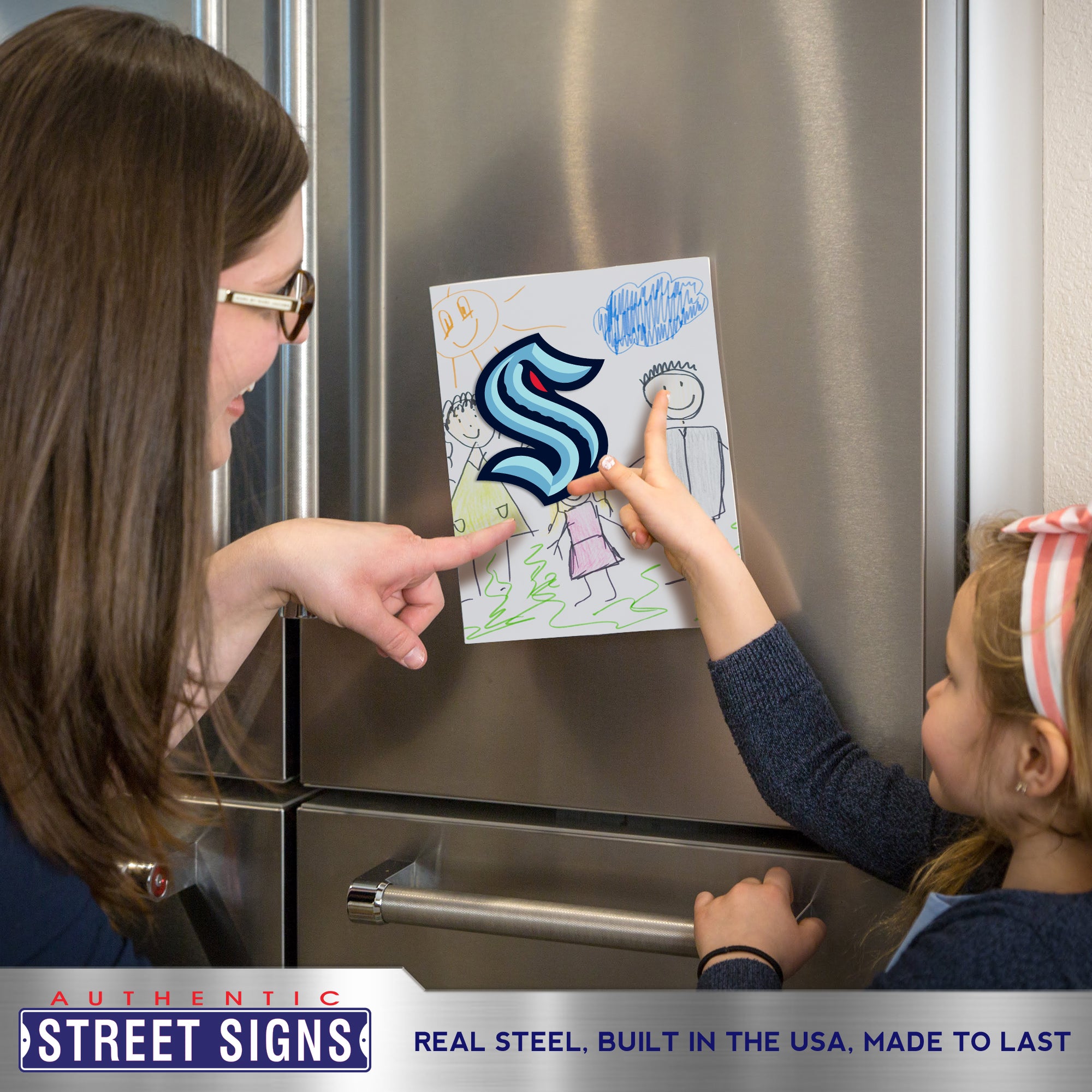 Seattle Kraken Steel Super Magnet
