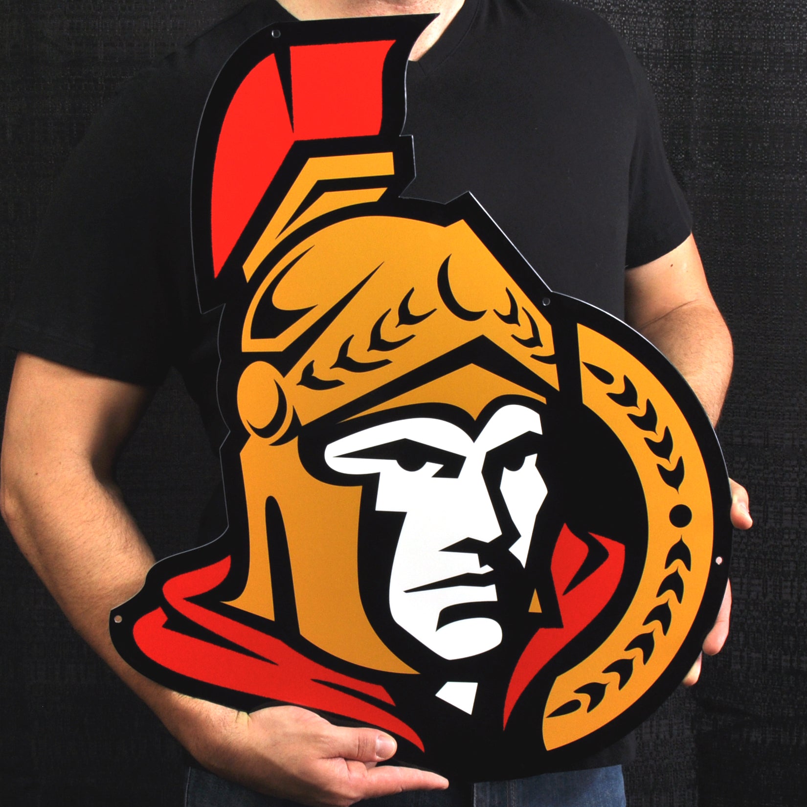 Ottawa Senators 23" X 19" Statement Size Steel Laser Cut Sign