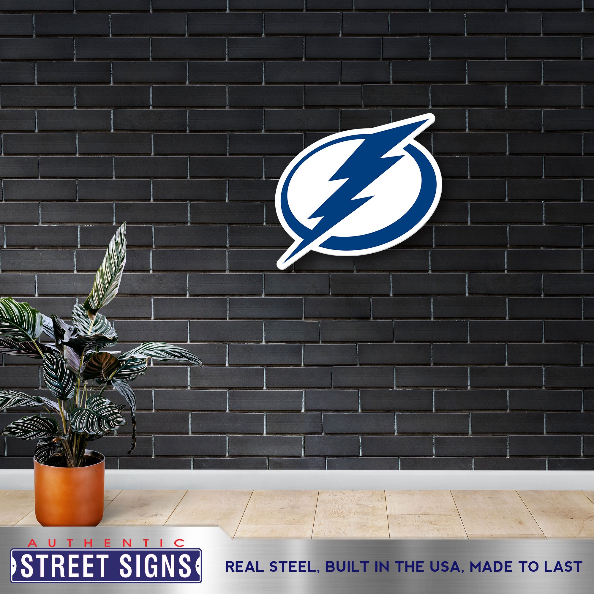 Tampa Bay Lightning 24" Statement Size Steel Laser Cut Sign