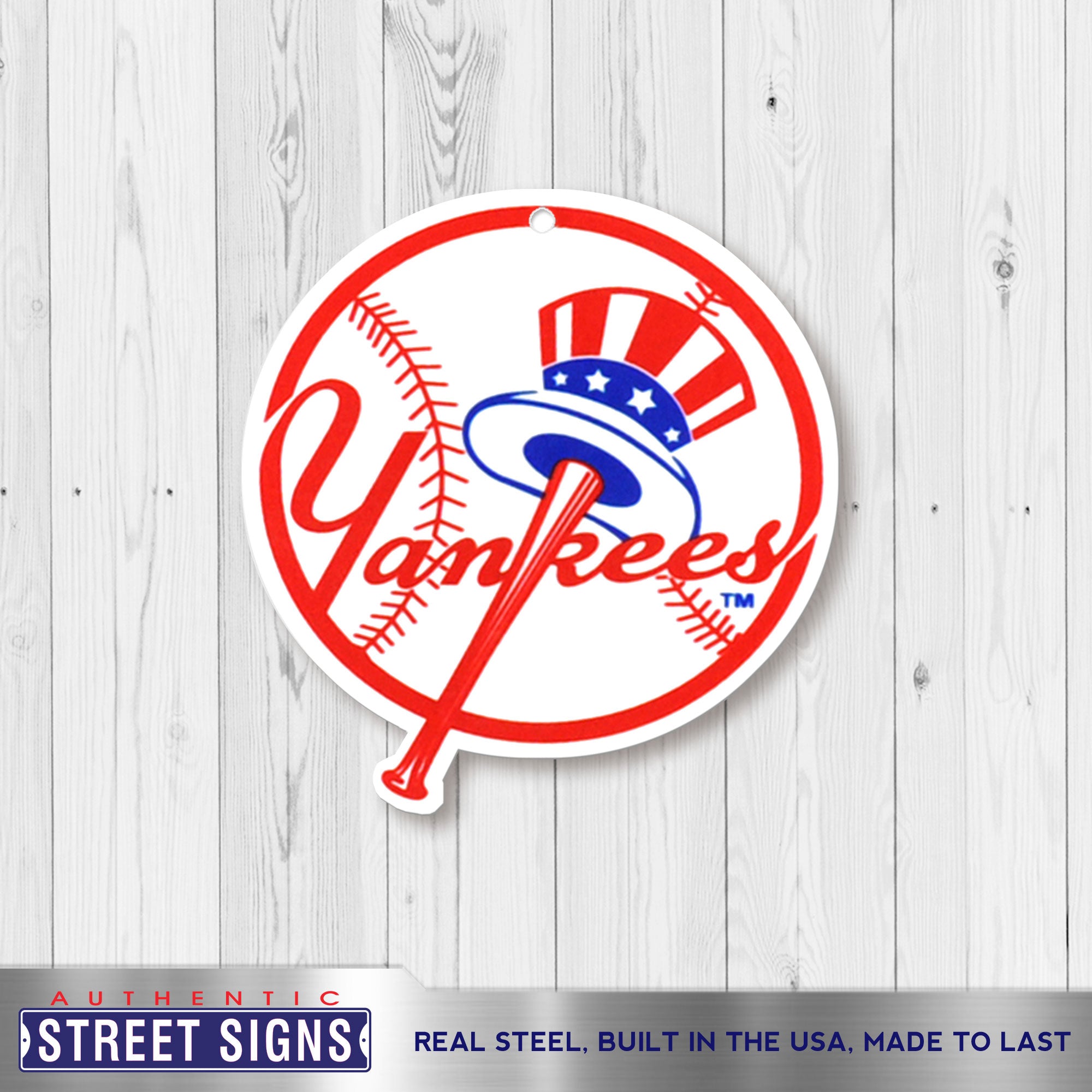 New York Yankees - Top Hat Logo 12" Spirit Size Steel Laser Cut Sign