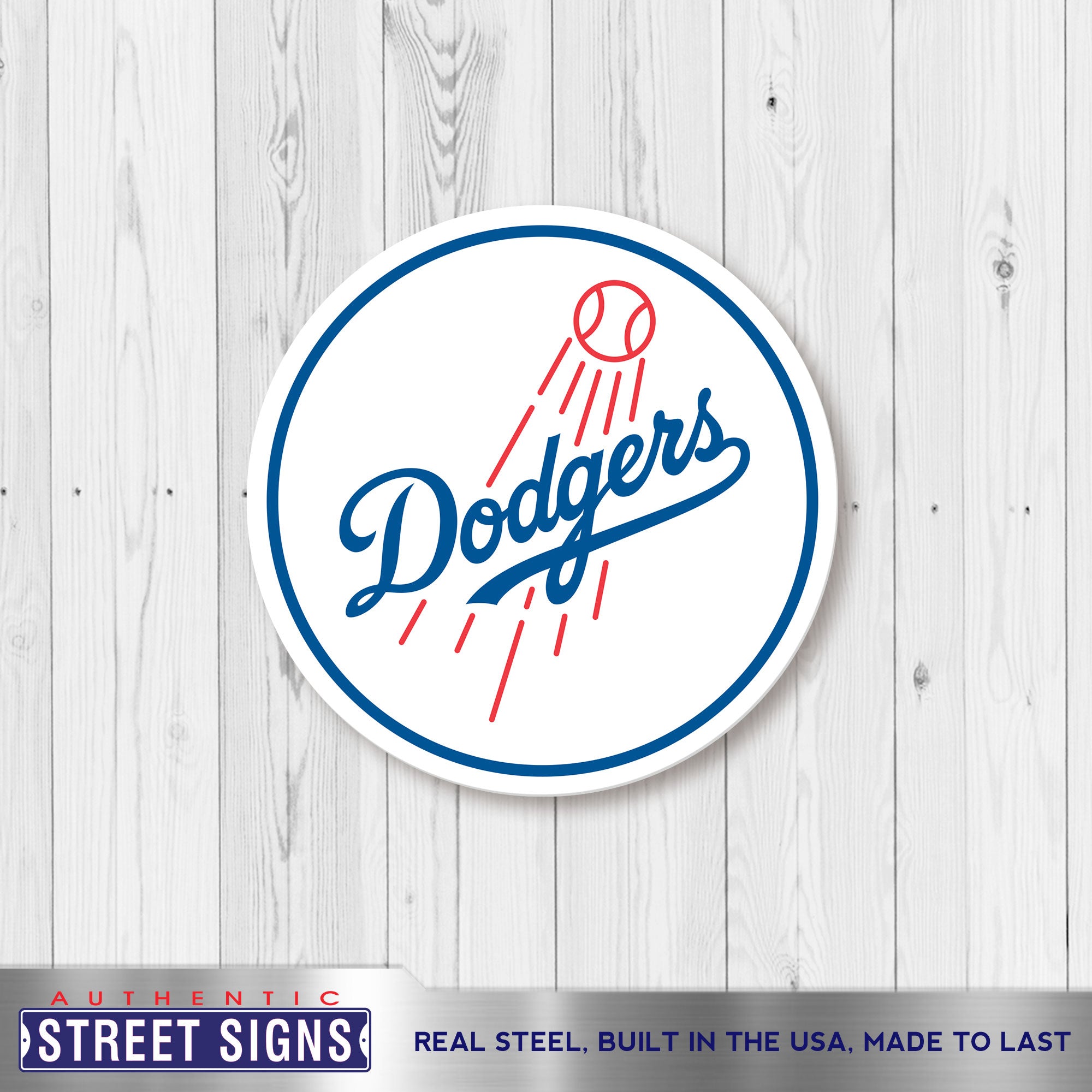 Los Angeles Dodgers - Circle Logo 12" Spirit Size Steel Laser Cut Sign