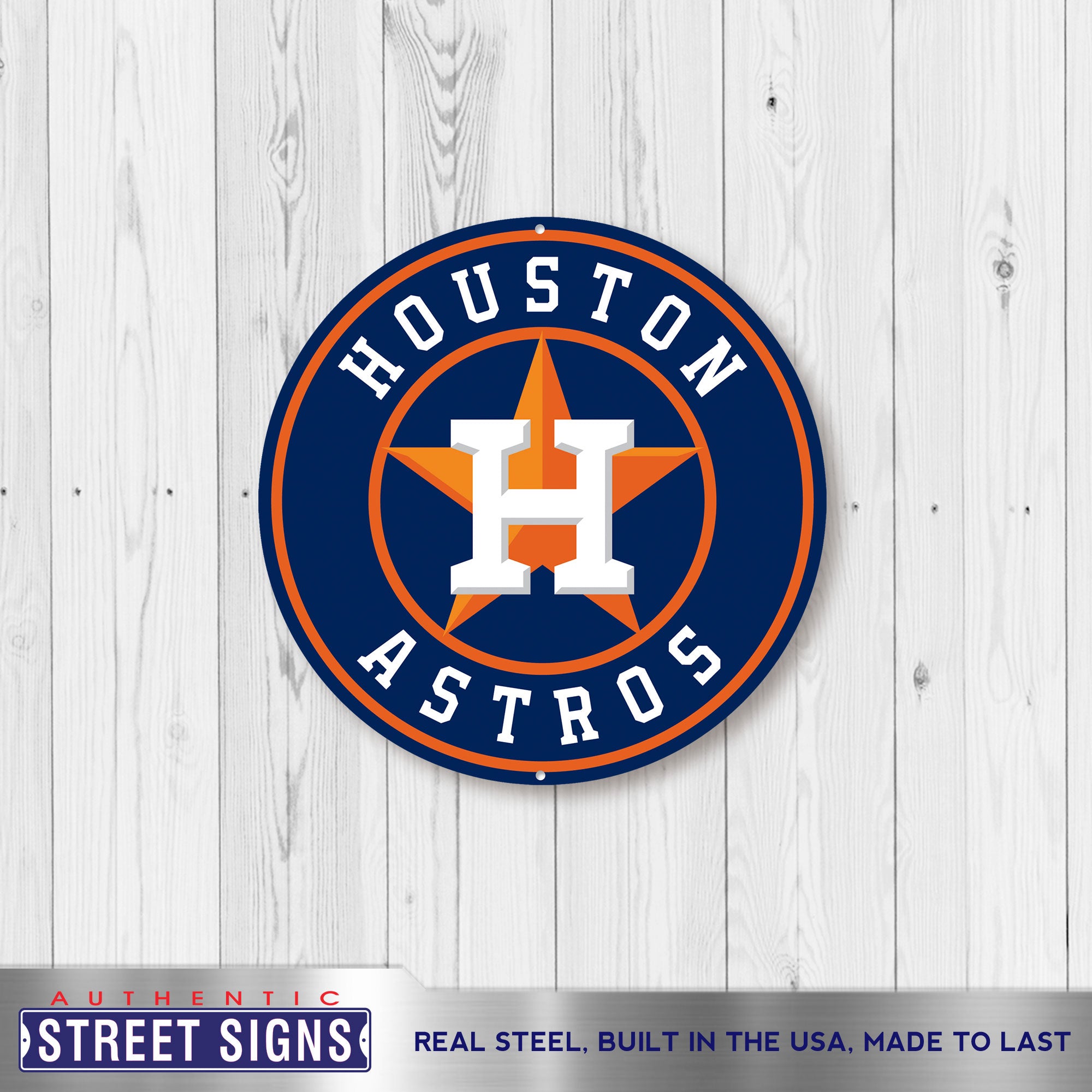 Houston Astros 12" Spirit Size Steel Laser Cut Sign
