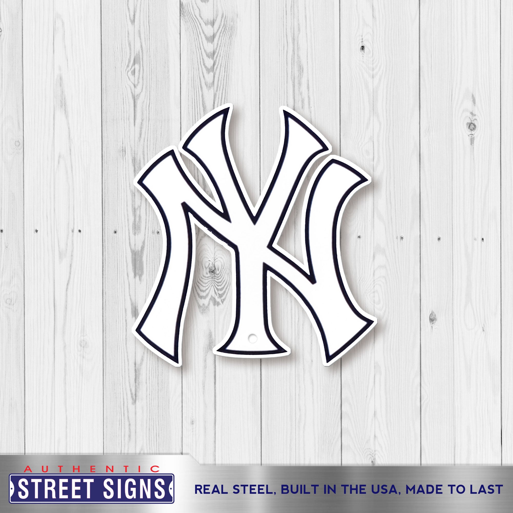 New York Yankees - NY Logo 12" Spirit Size Steel Laser Cut Sign