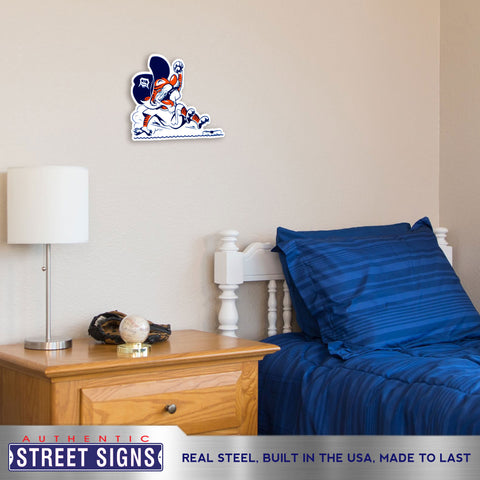 Authentic Street Signs 94053 12 in Tigers Sliding Kitty Steel Logo