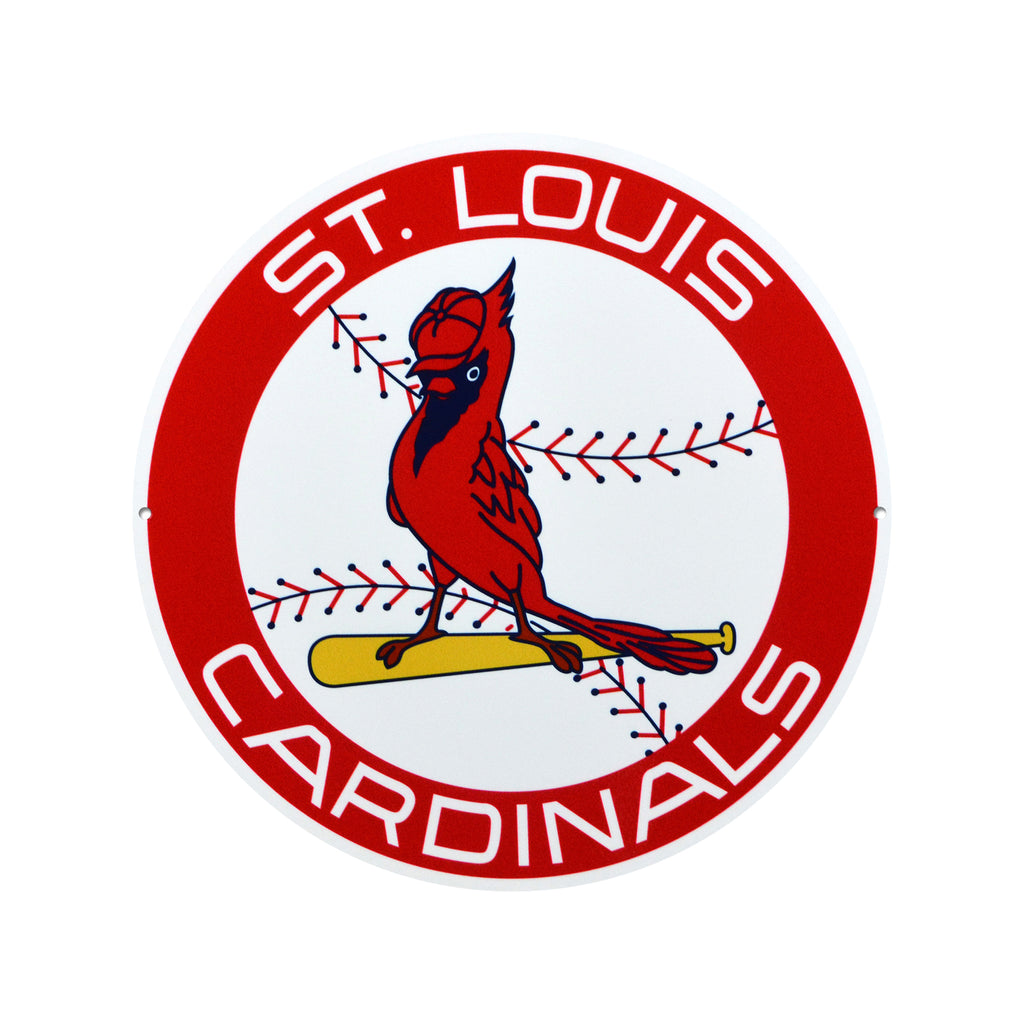 Authentic Street Signs St. Louis Cardinals Bird at Bat Steel Logo Sign