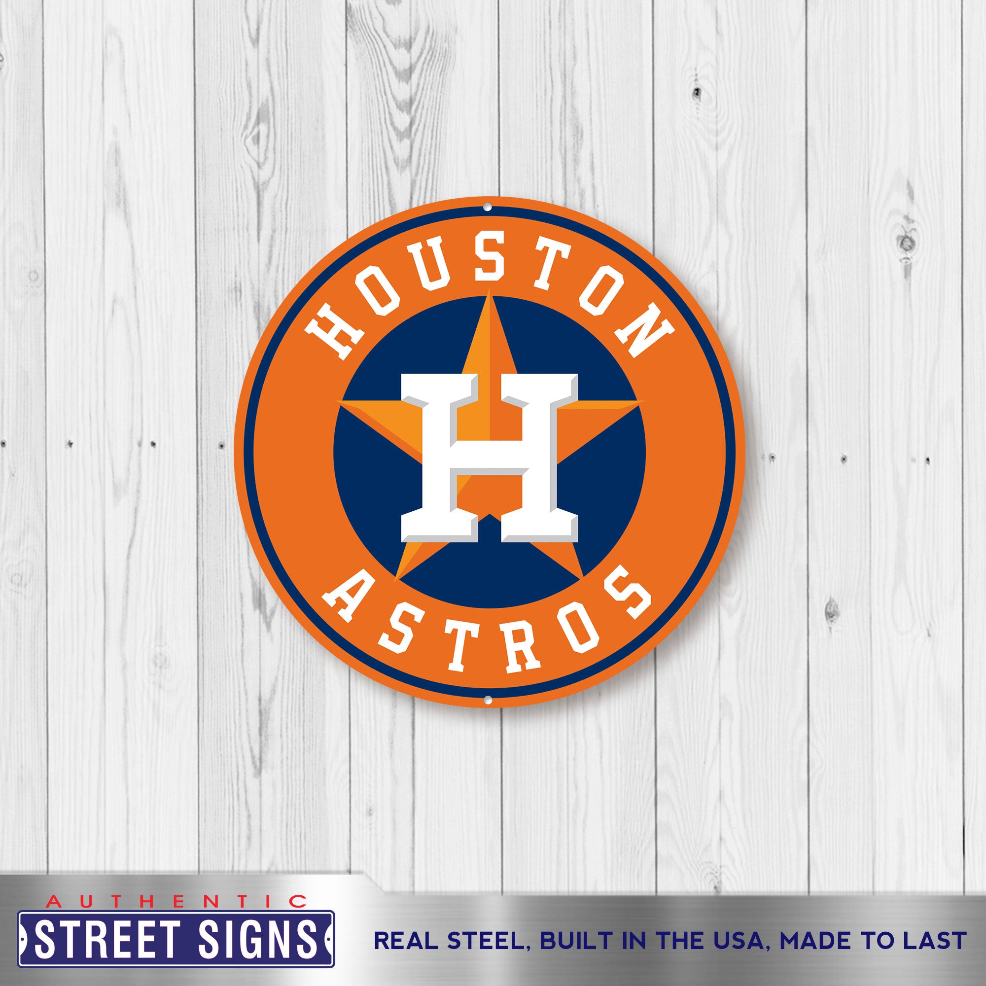 Houston Astros - Astros 12" Spirit Size Steel Laser Cut Sign